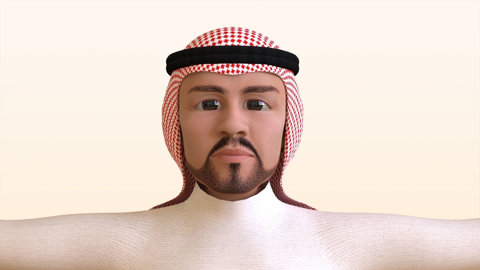 Toon Emirati Man 3D model_6