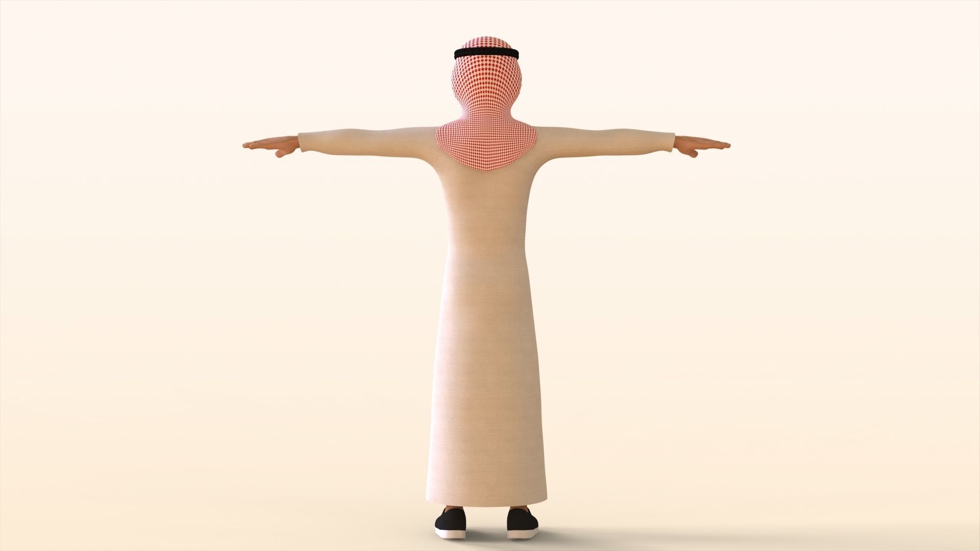 Toon Emirati Man 3D model_3