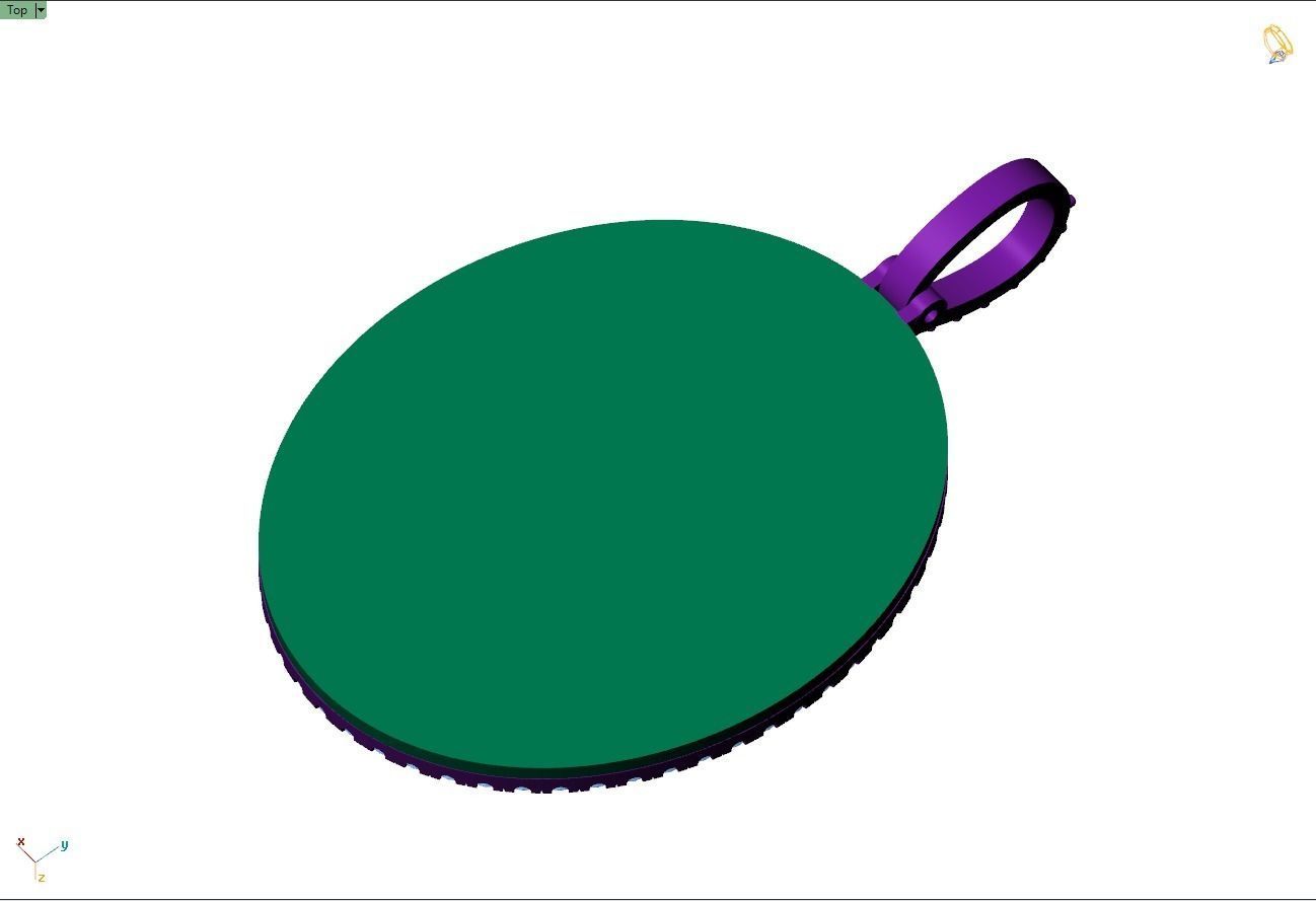 Custom Oval Picture Pendant with Diamond - Memory Pendant 3D print model_12