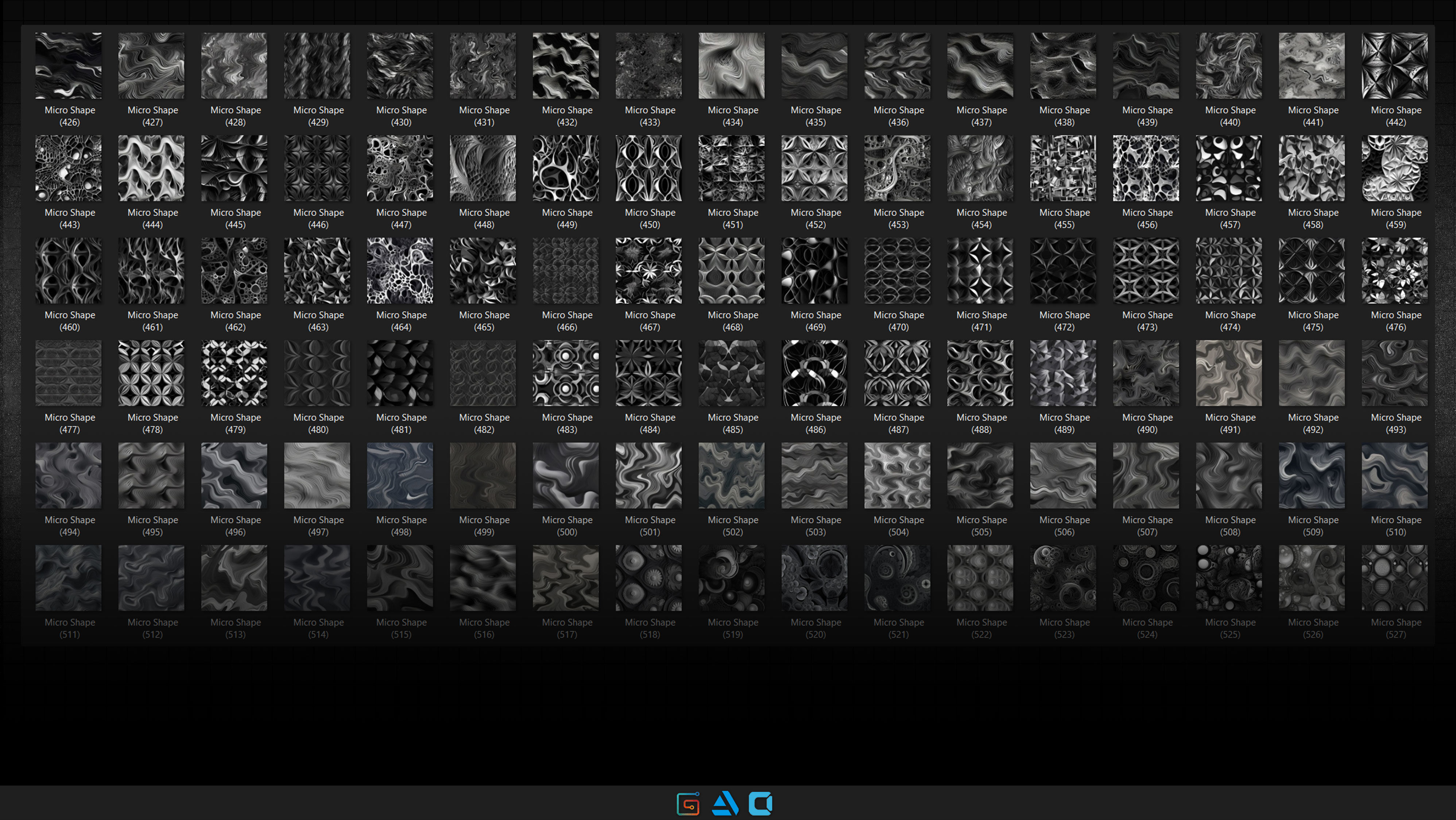 500 Micro shapes Alpha - Vol1 Texture_6
