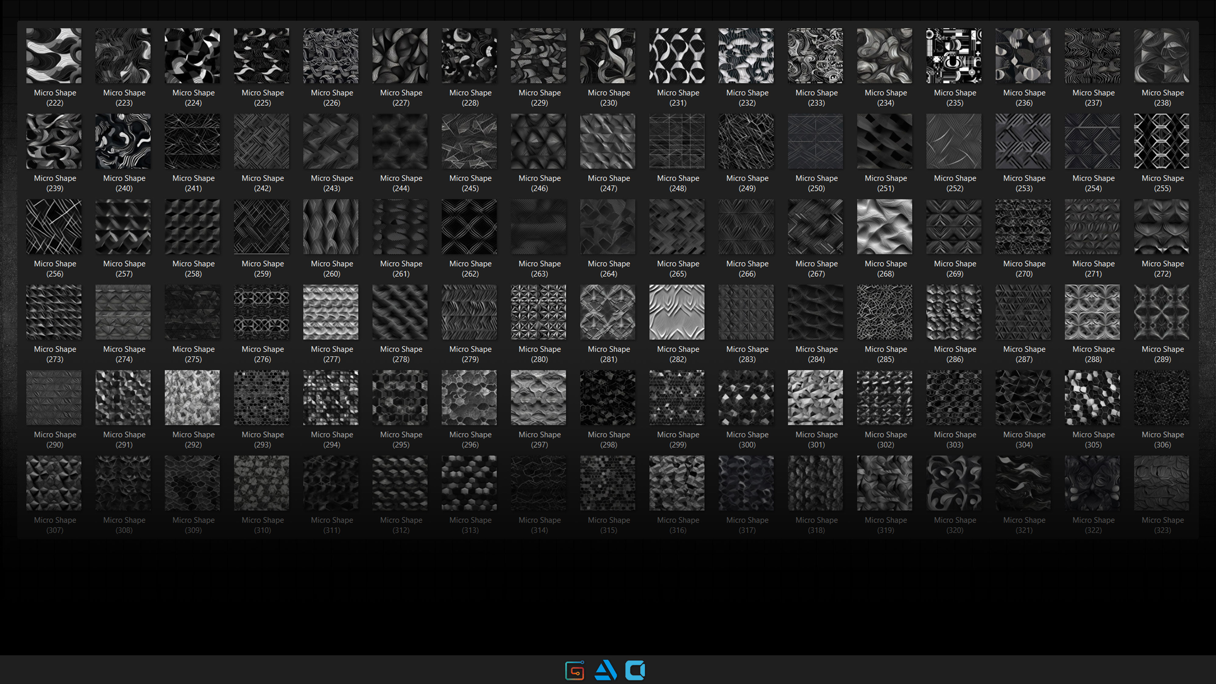 500 Micro shapes Alpha - Vol1 Texture_4