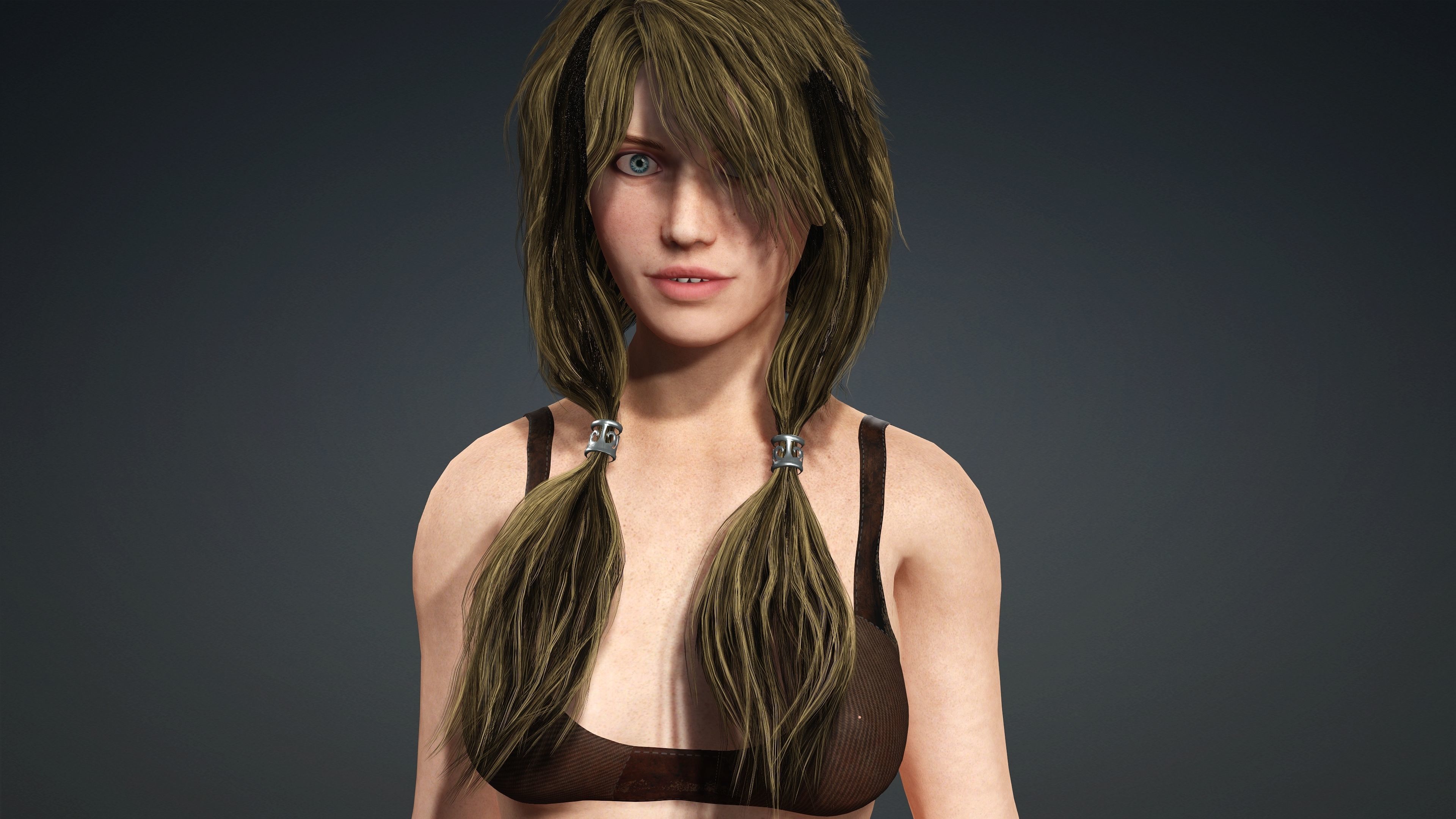 Sexy Character - Fully Rigged 3D Low-poly 3D model_3