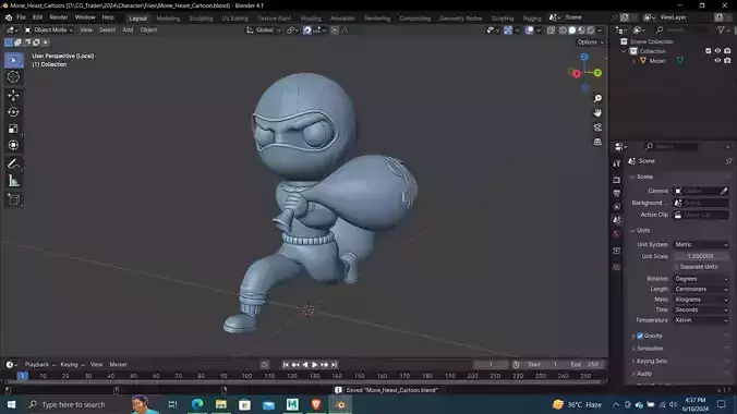 Money Heist cartoon character 3d Printing 3D print model