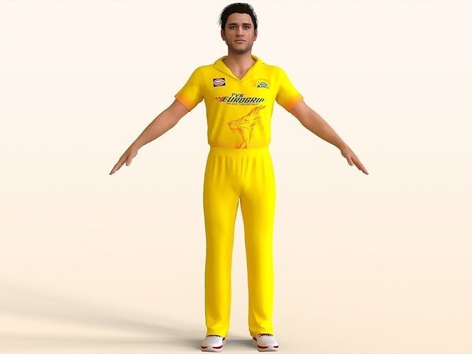 Cricket Player Dhoni 3D model