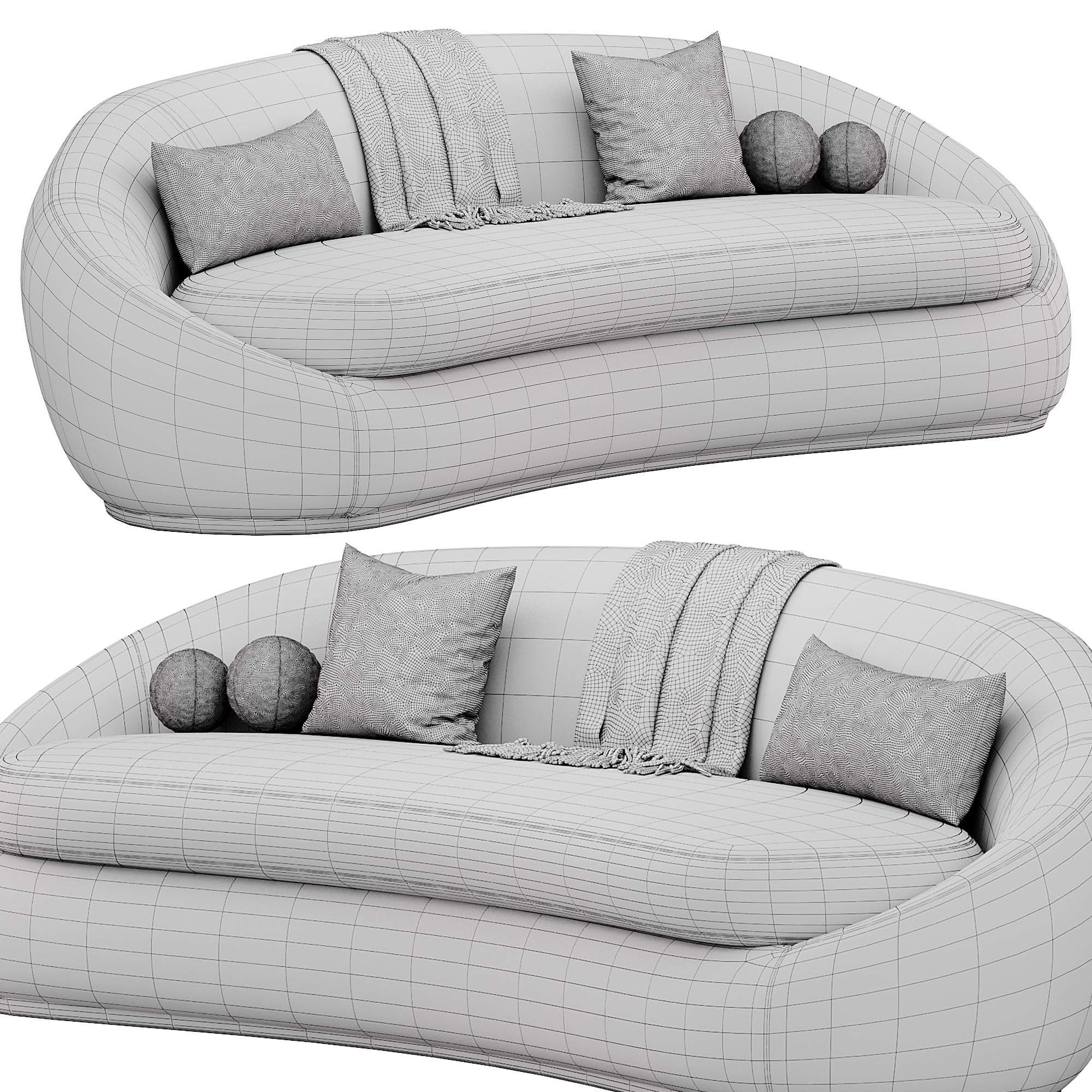 Monroe Sofa By Thayer Coggin 3D model_4