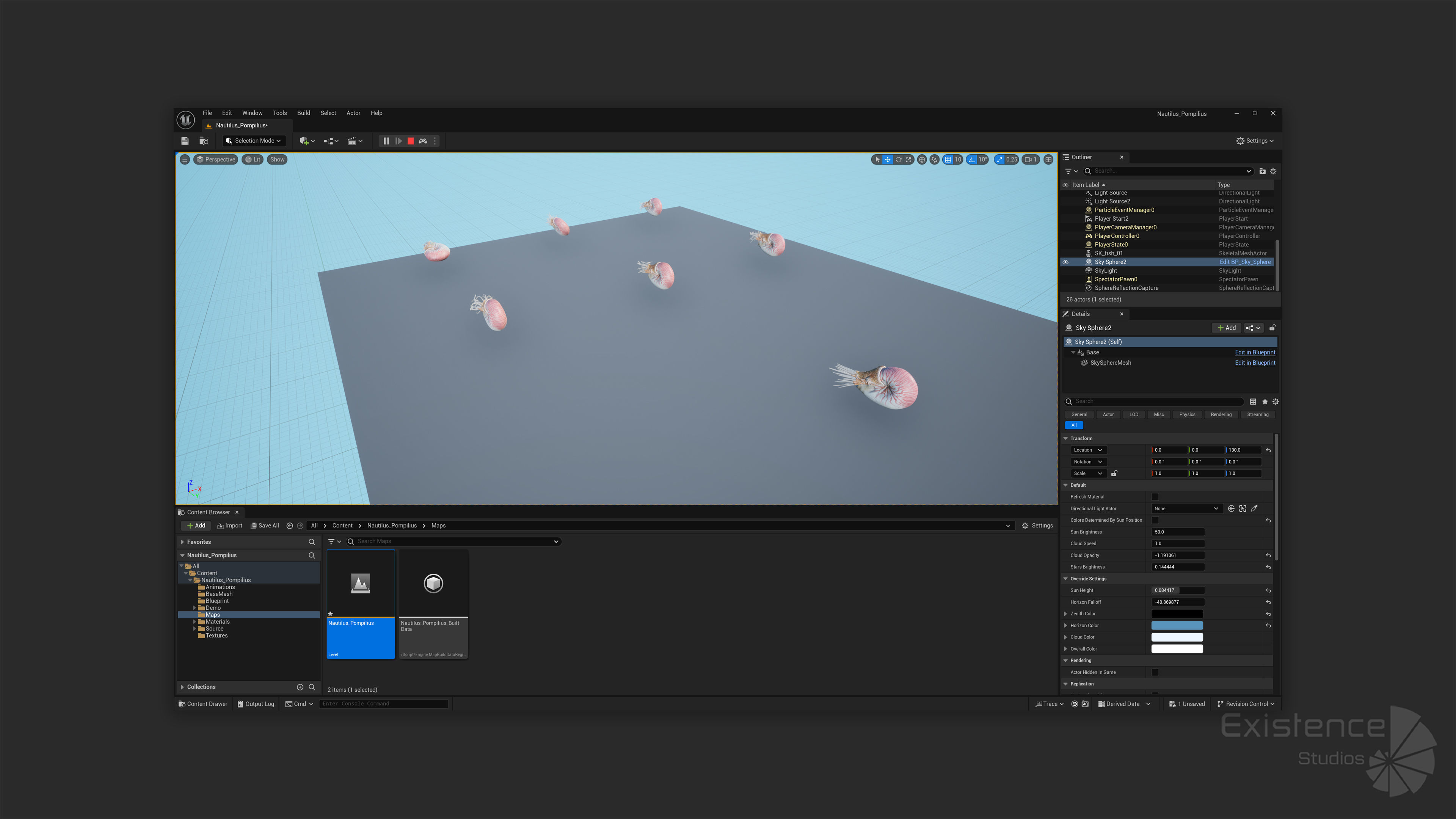 Nautilus Pompilius - Shell Mollusk - Underwater Tentacles - 44 Low-poly 3D model_24