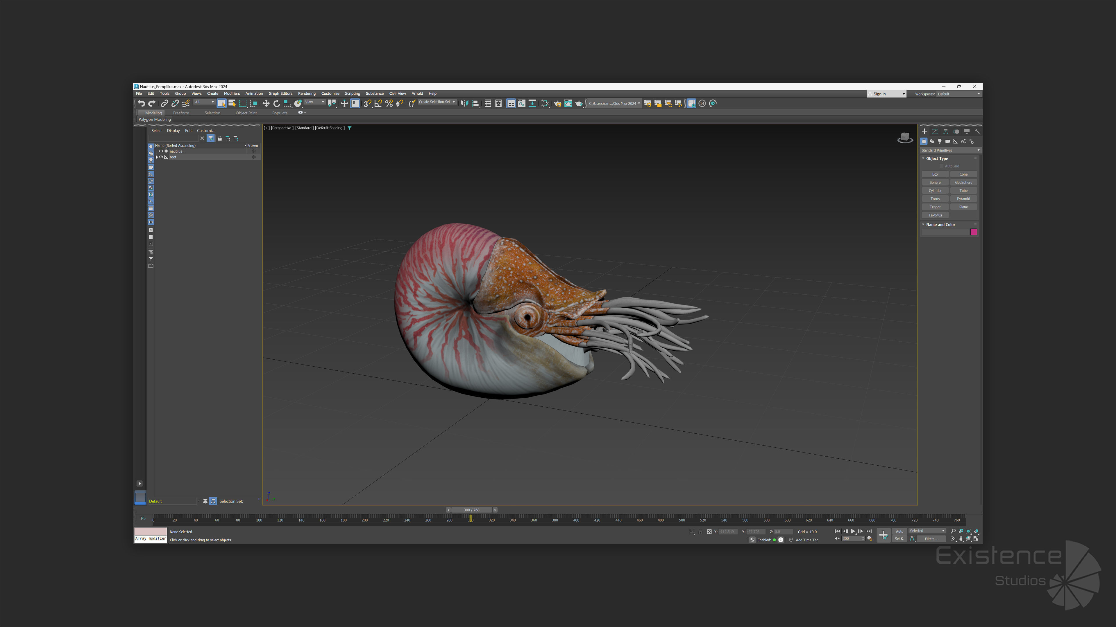 Nautilus Pompilius - Shell Mollusk - Underwater Tentacles - 44 Low-poly 3D model_11