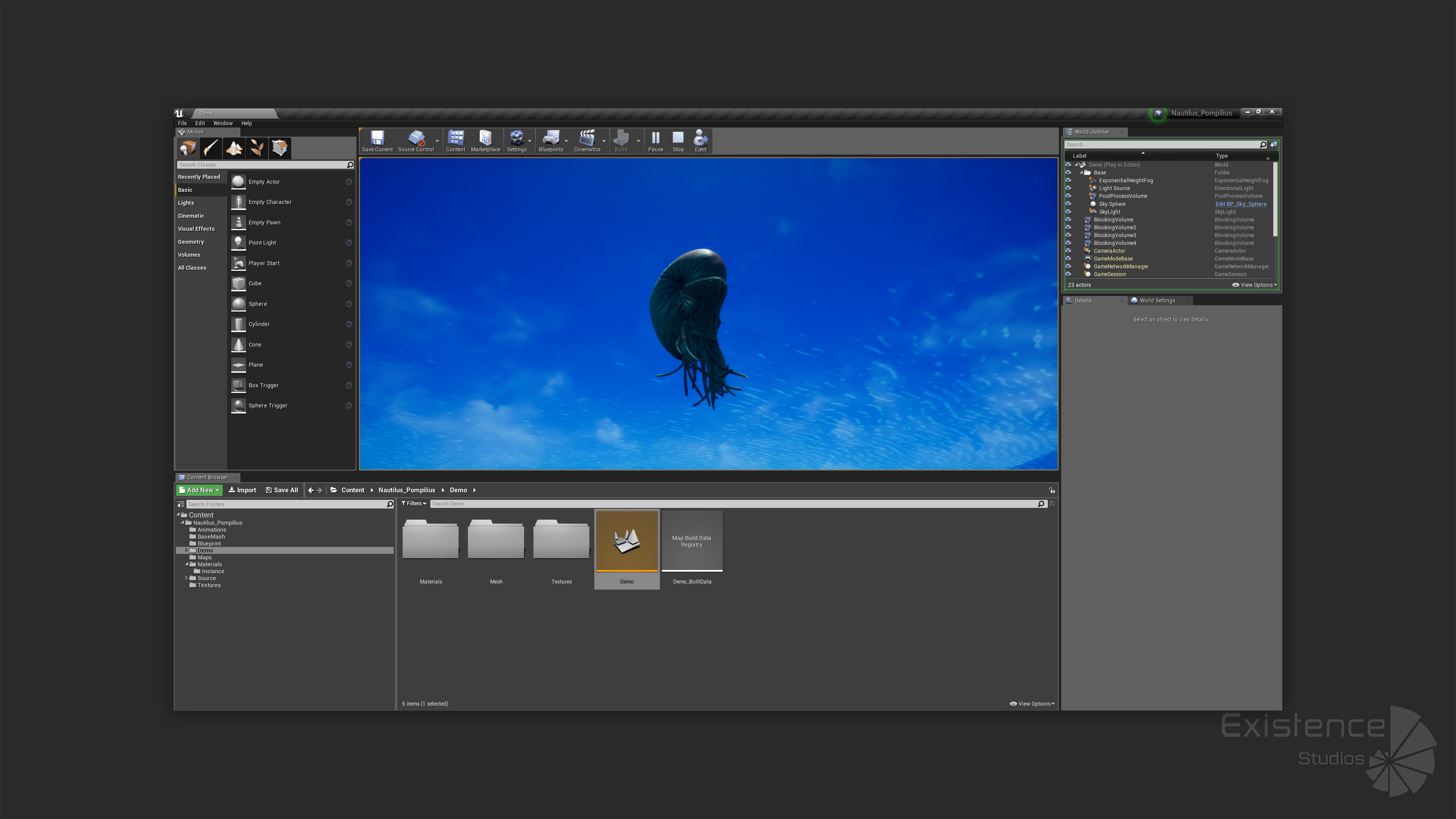 Nautilus Pompilius - Shell Mollusk - Underwater Tentacles - 44 Low-poly 3D model_28