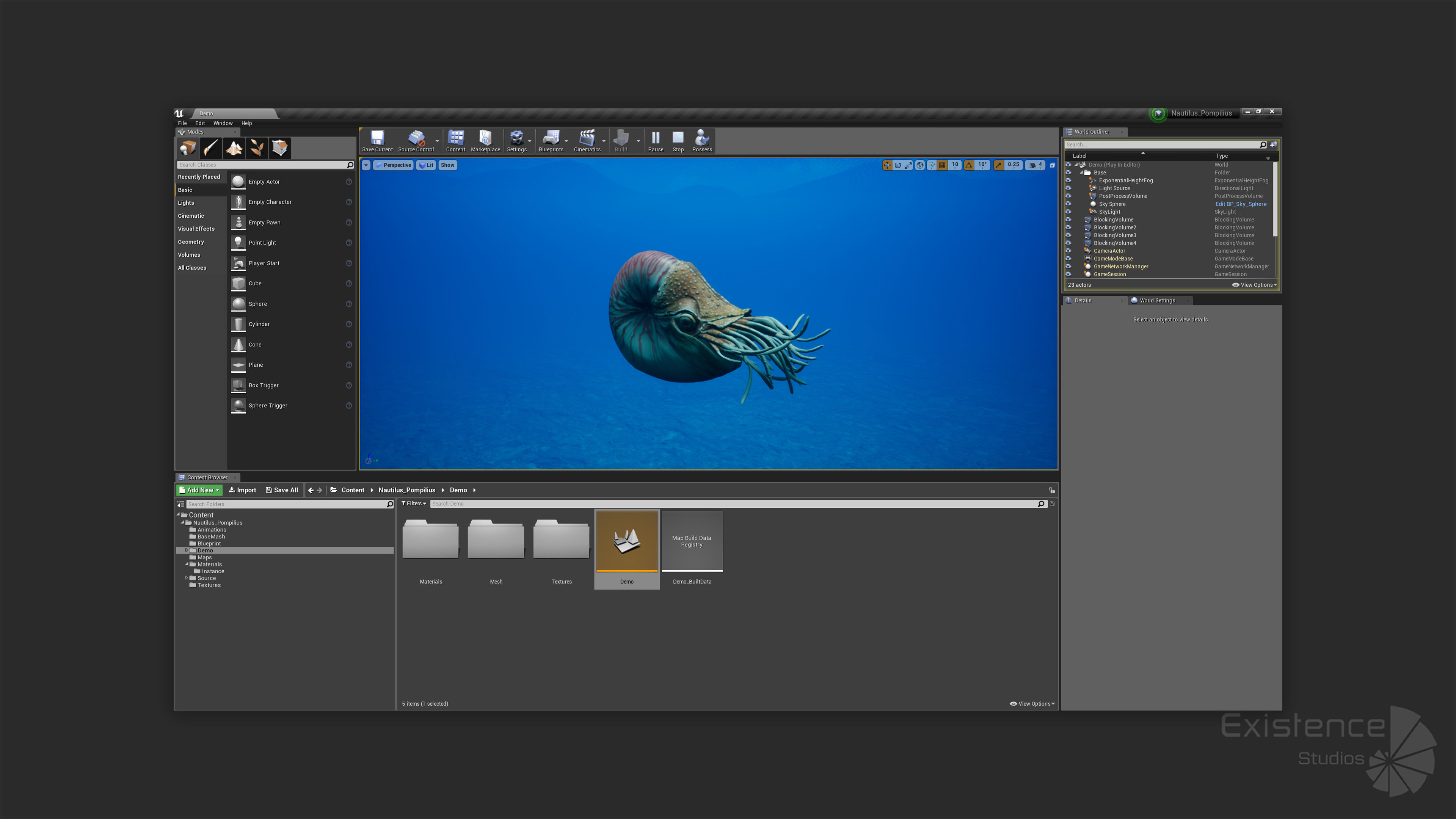 Nautilus Pompilius - Shell Mollusk - Underwater Tentacles - 44 Low-poly 3D model_26