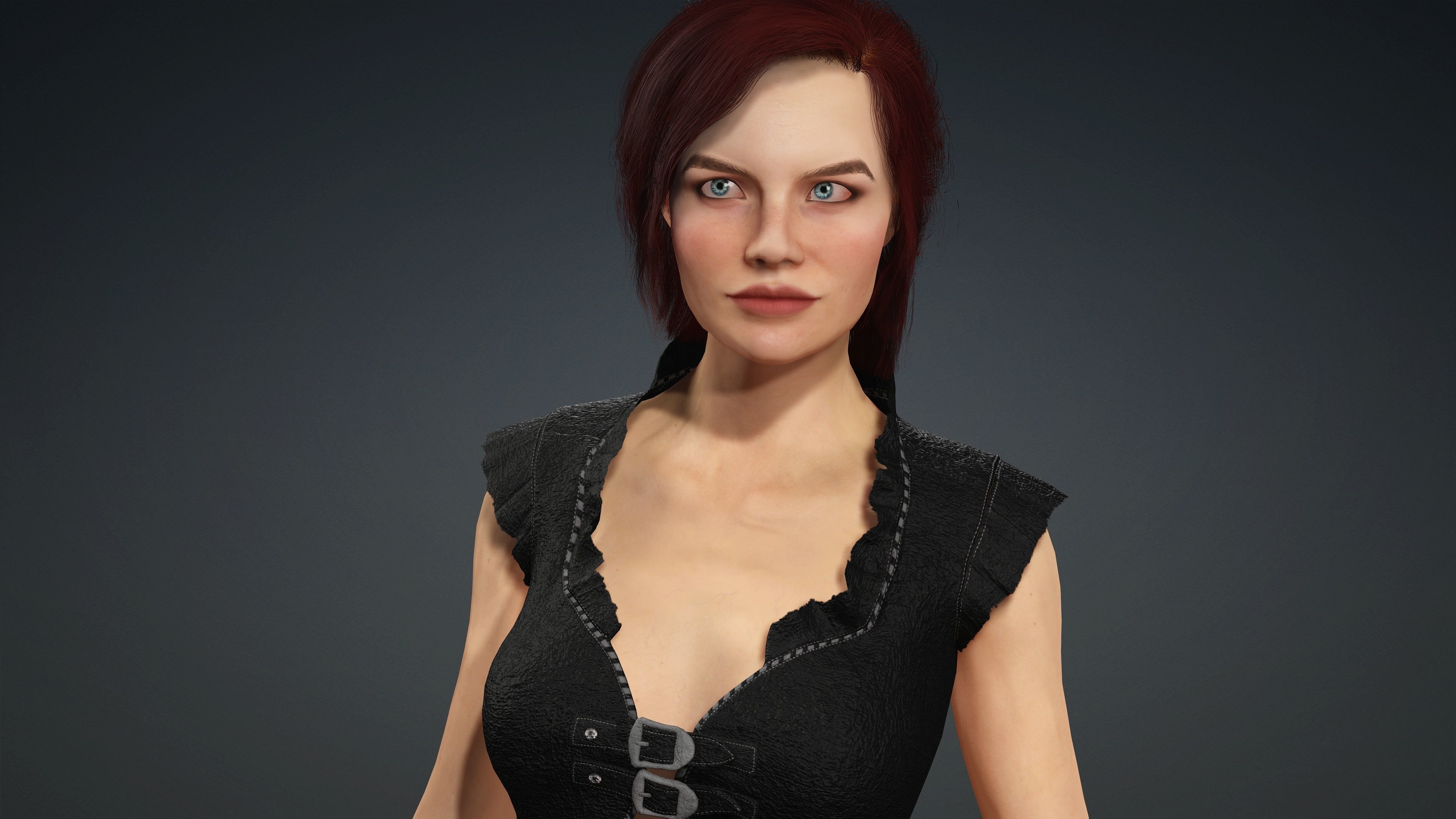 Sexy Character - Fully Rigged 3D model Low-poly 3D model_1