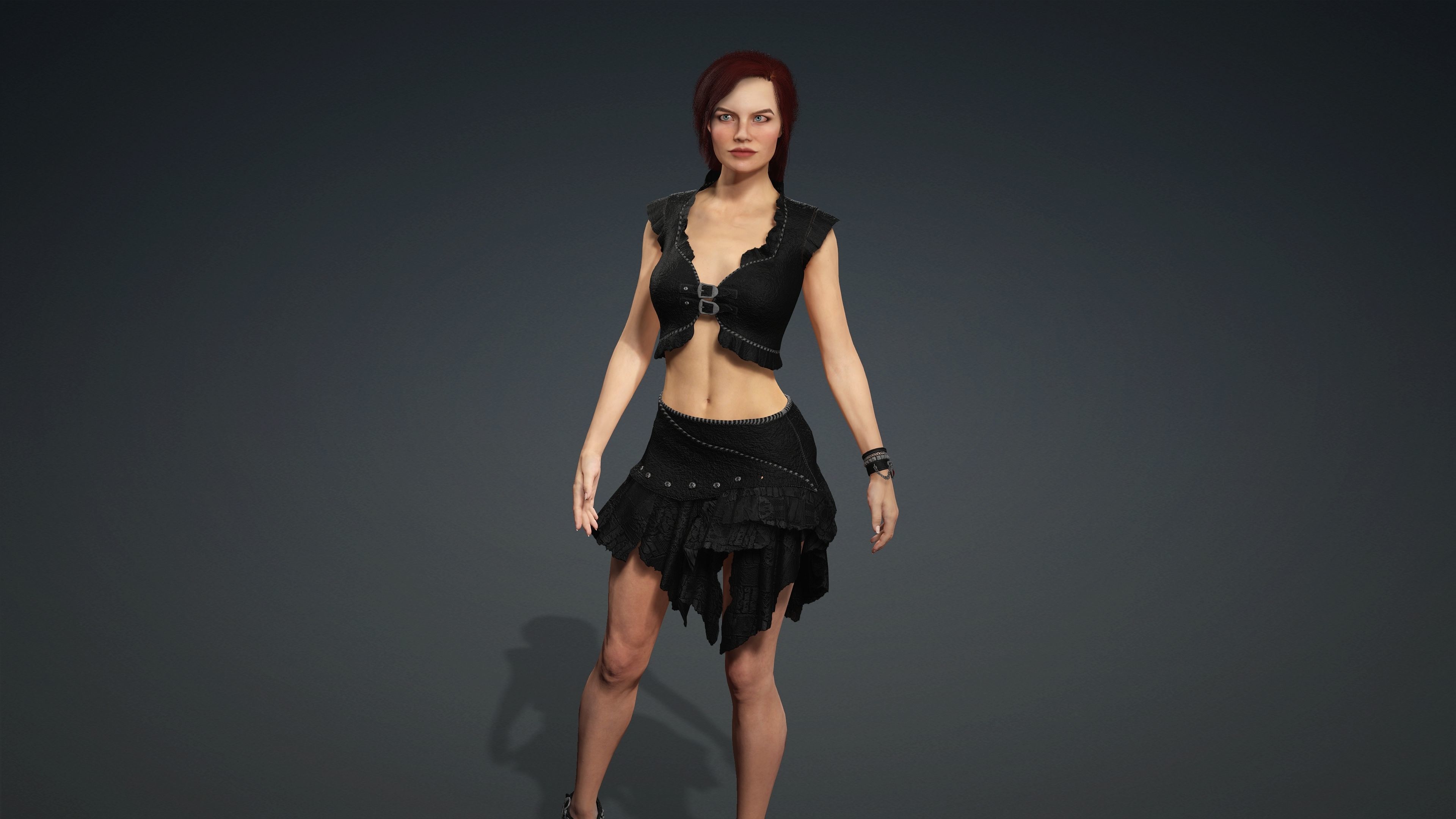Sexy Character - Fully Rigged 3D model Low-poly 3D model_3