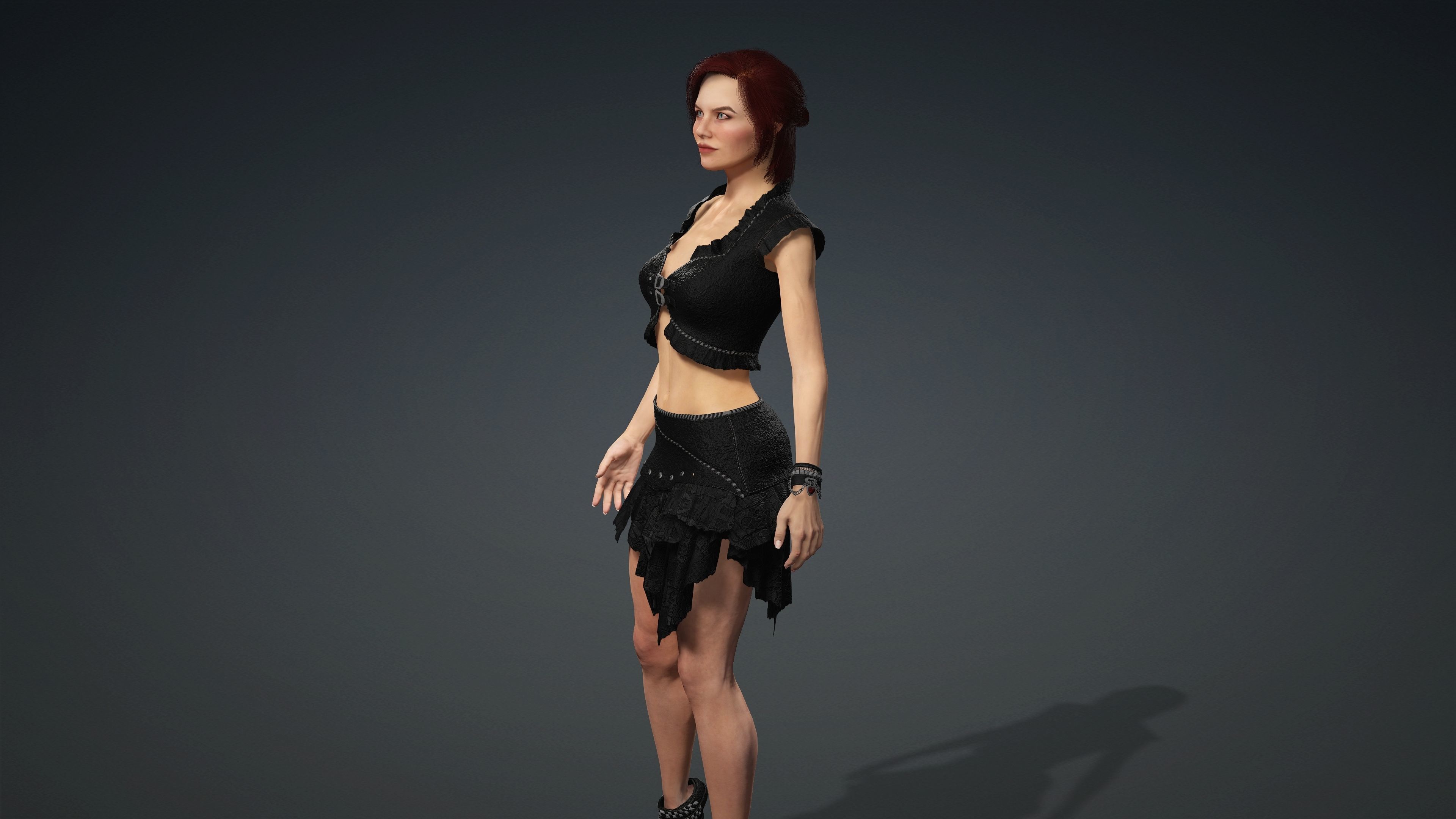 Sexy Character - Fully Rigged 3D model Low-poly 3D model_4