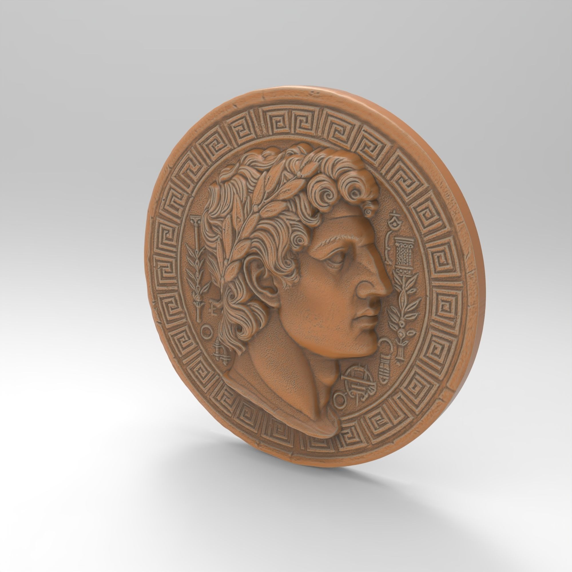 Alexander the Great Medallion 3D Model 3D print model_1