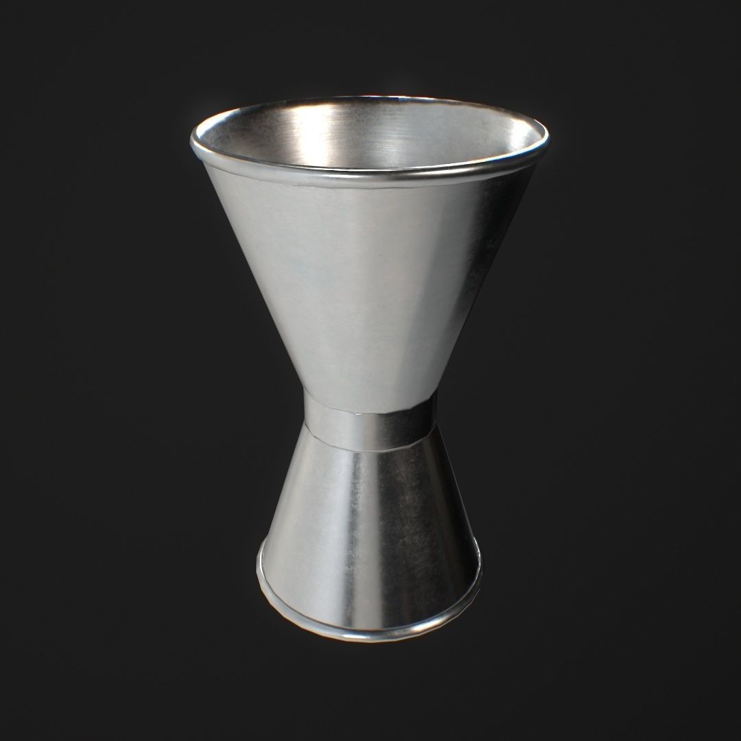 Jiggers Barware Low-poly 3D model_7
