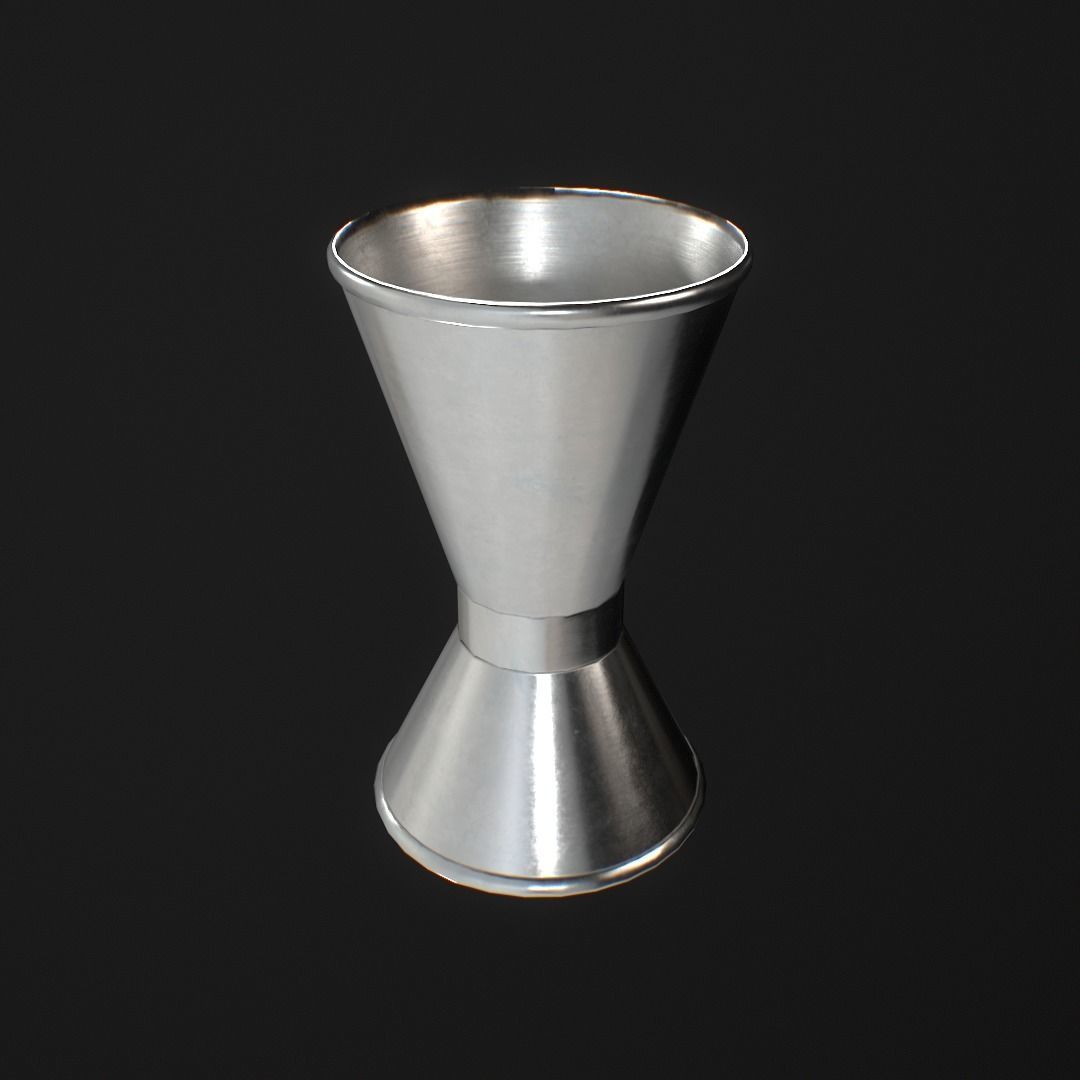 Jiggers Barware Low-poly 3D model_8