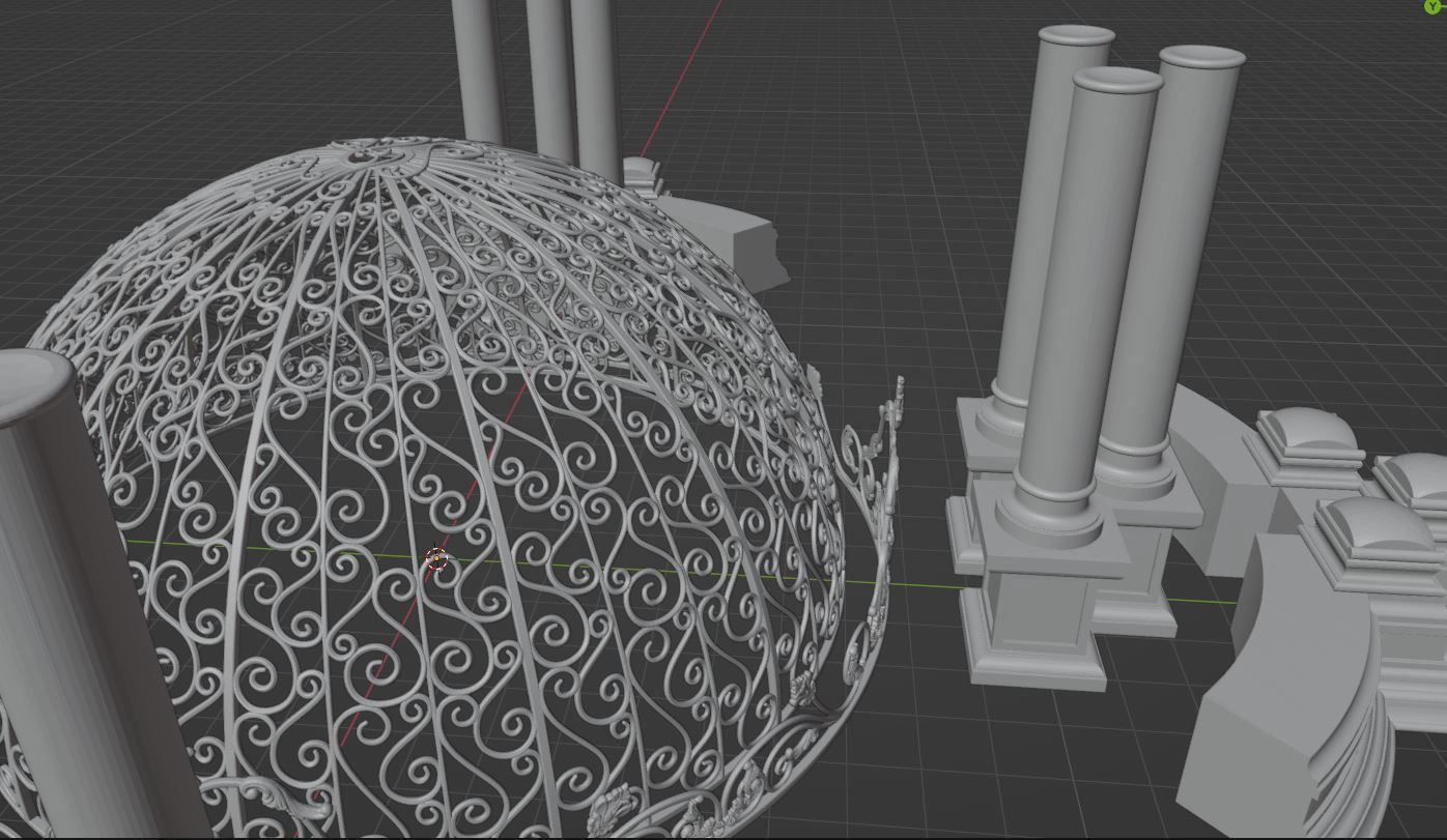 gazebo 3D print model_20
