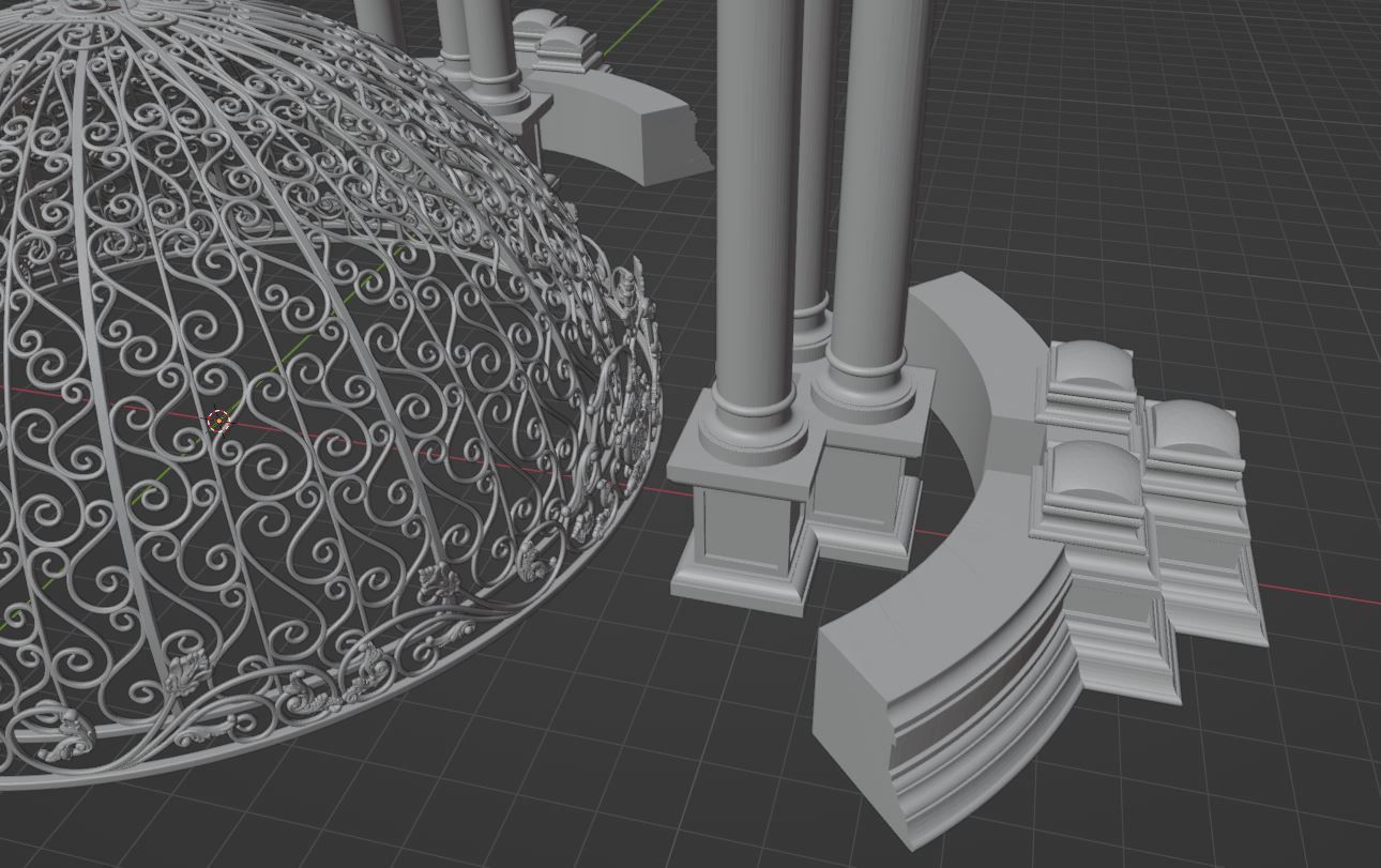 gazebo 3D print model_23