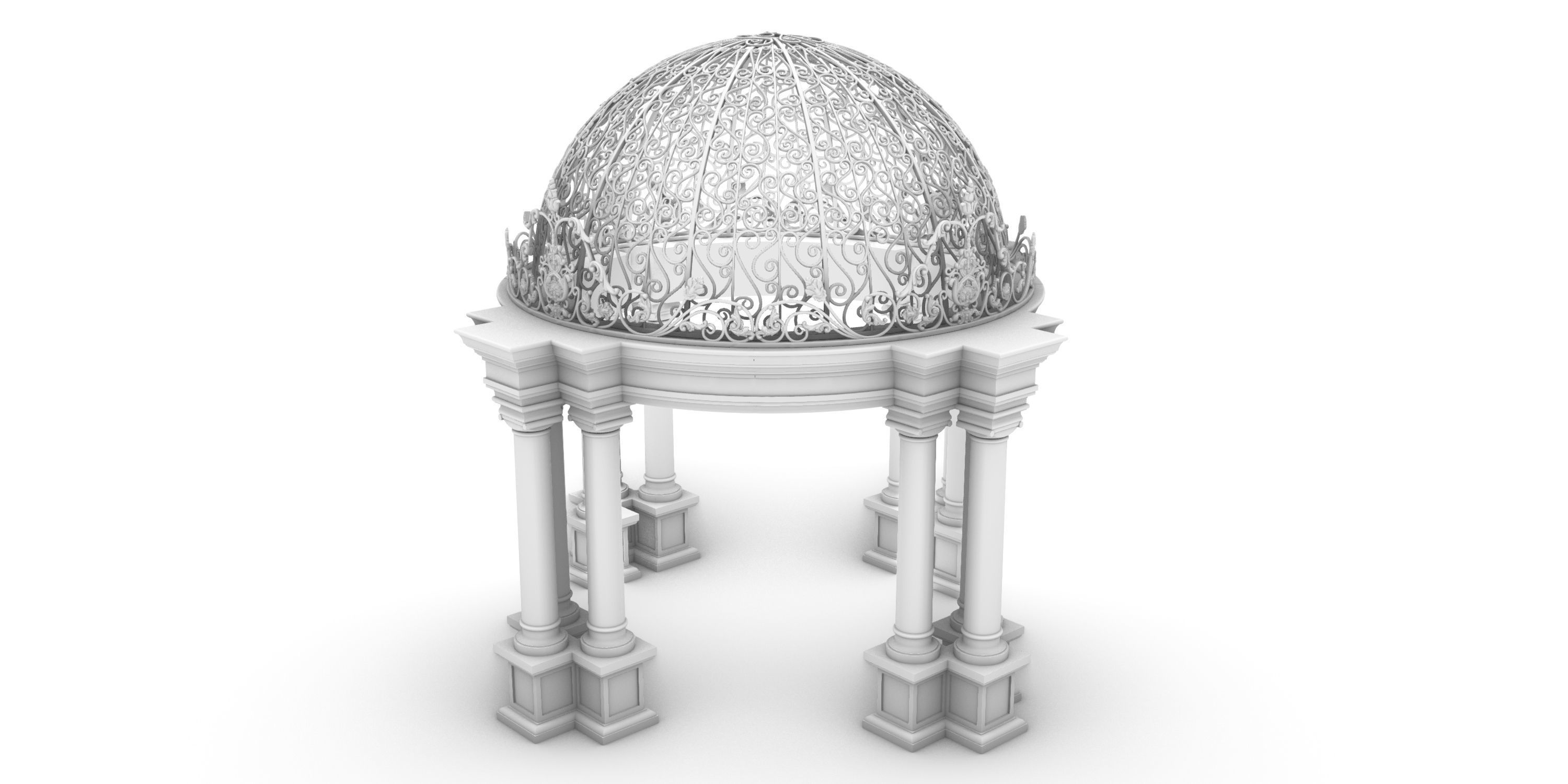 gazebo 3D print model_3