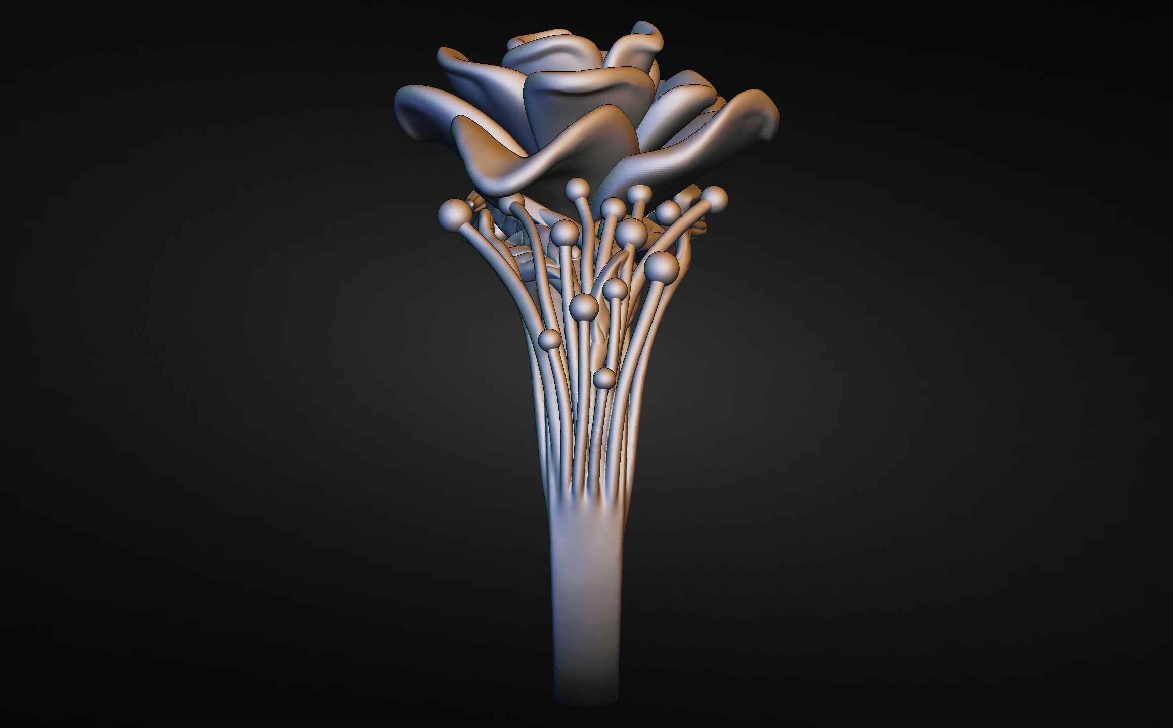 Flower ring  3D print model_6