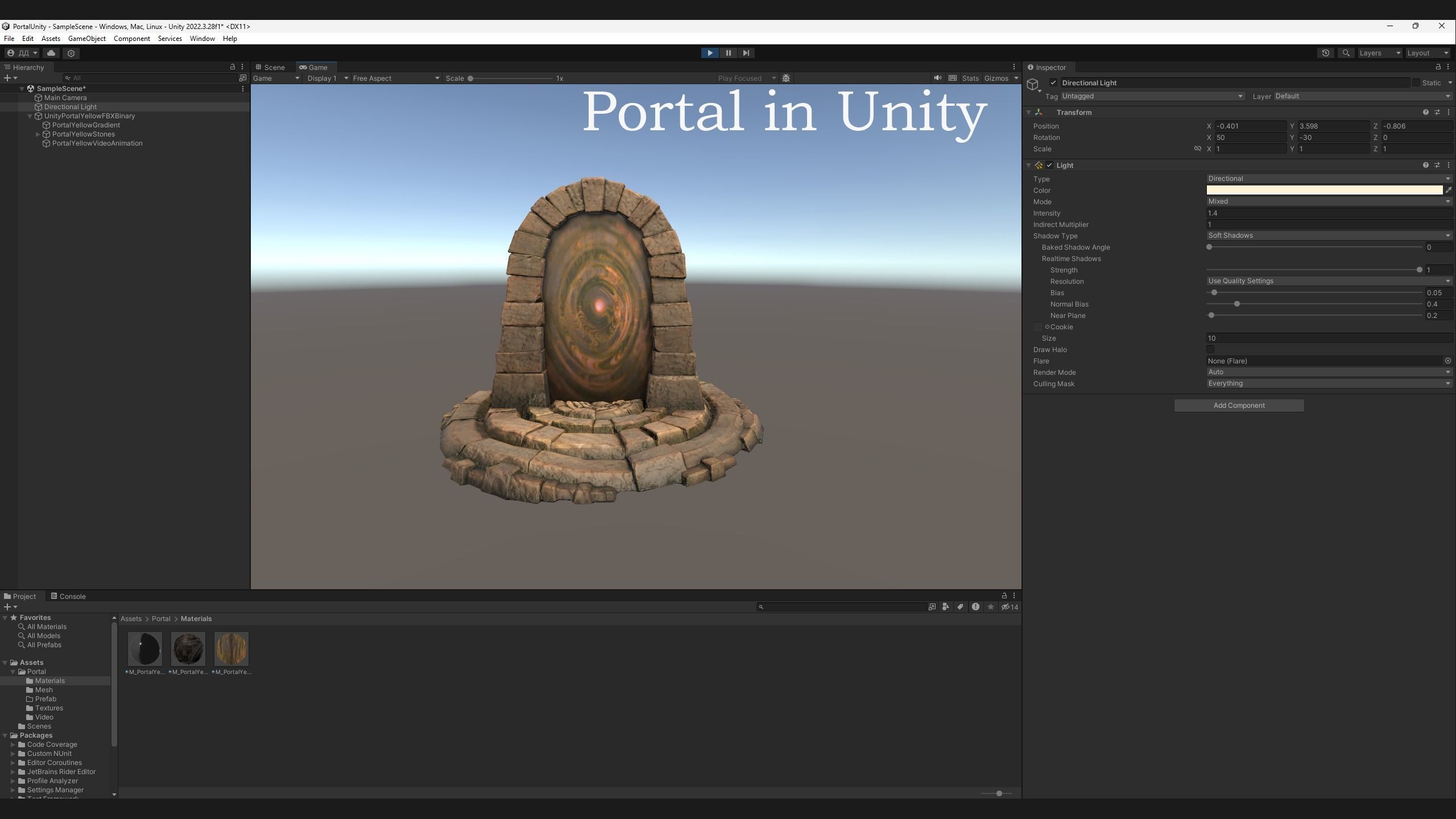 Portal Teleport Pack Set  for Unreal Engine and Unity Low-poly 3D model_25