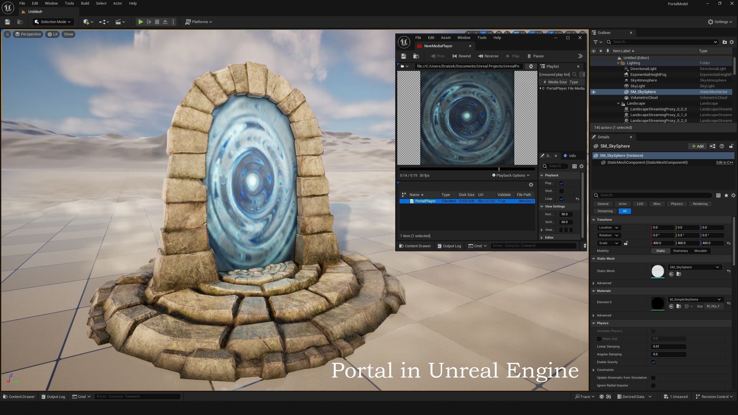 Portal Teleport Pack Set  for Unreal Engine and Unity Low-poly 3D model_21