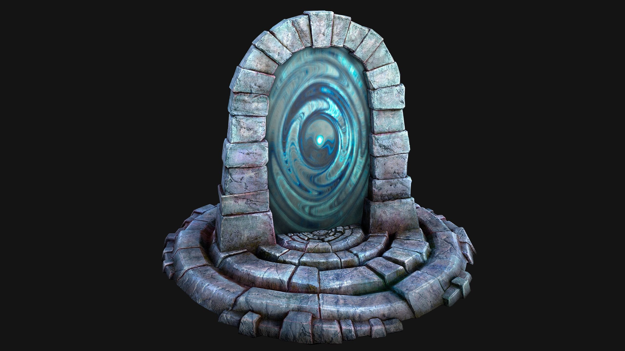 Portal Teleport Pack Set  for Unreal Engine and Unity Low-poly 3D model_36