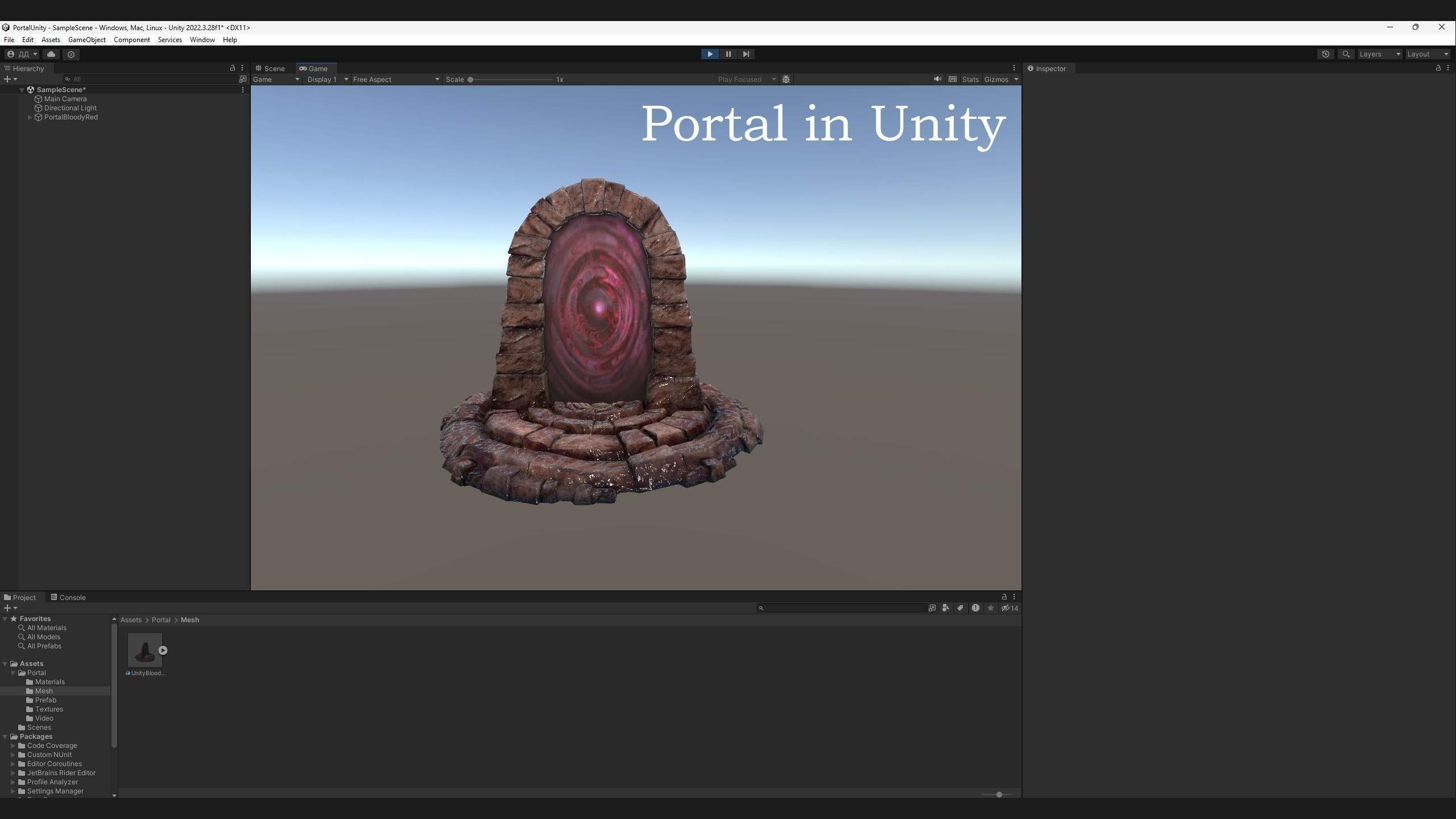 Portal Teleport Pack Set  for Unreal Engine and Unity Low-poly 3D model_16