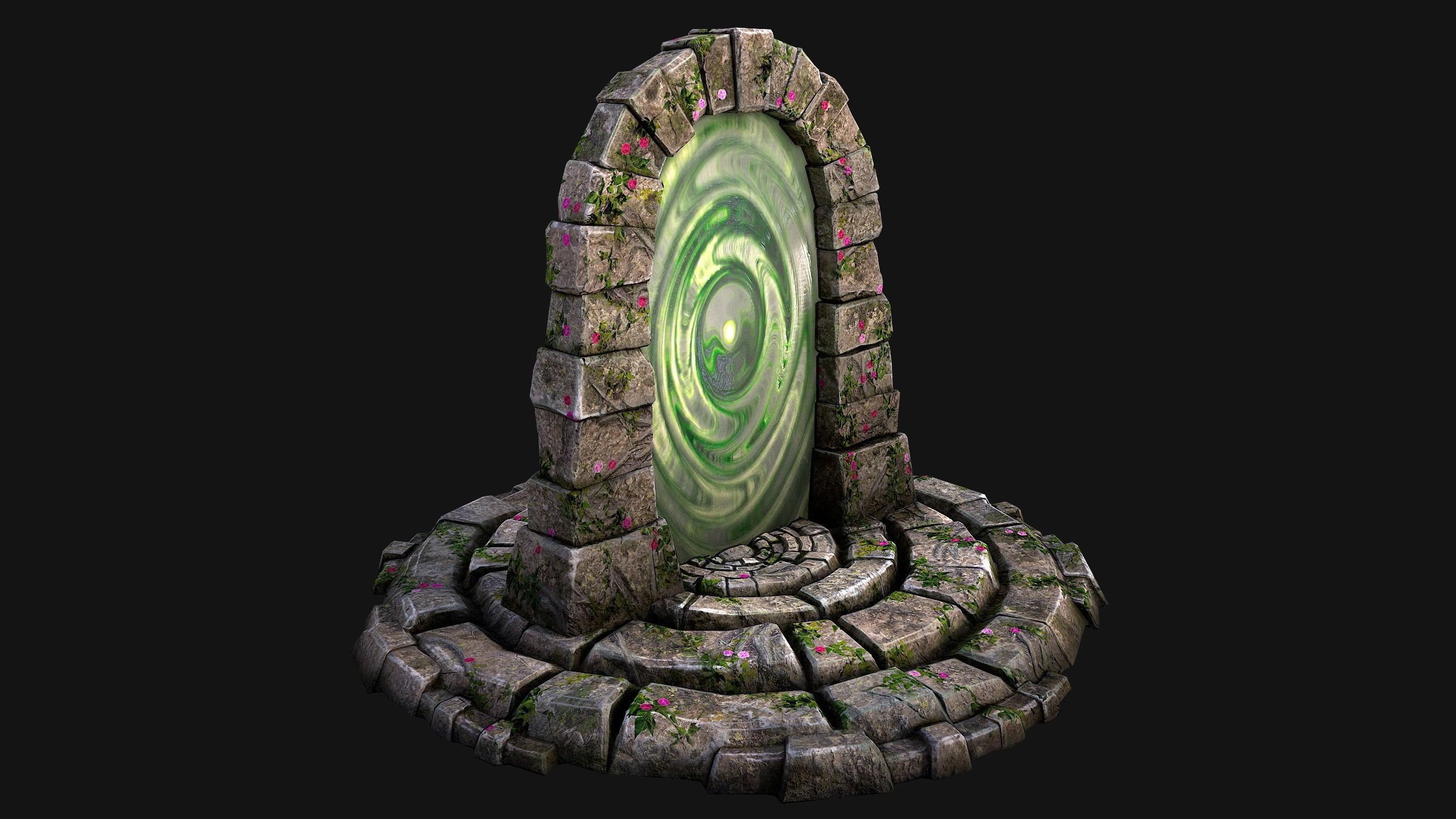 Portal Teleport Pack Set  for Unreal Engine and Unity Low-poly 3D model_40