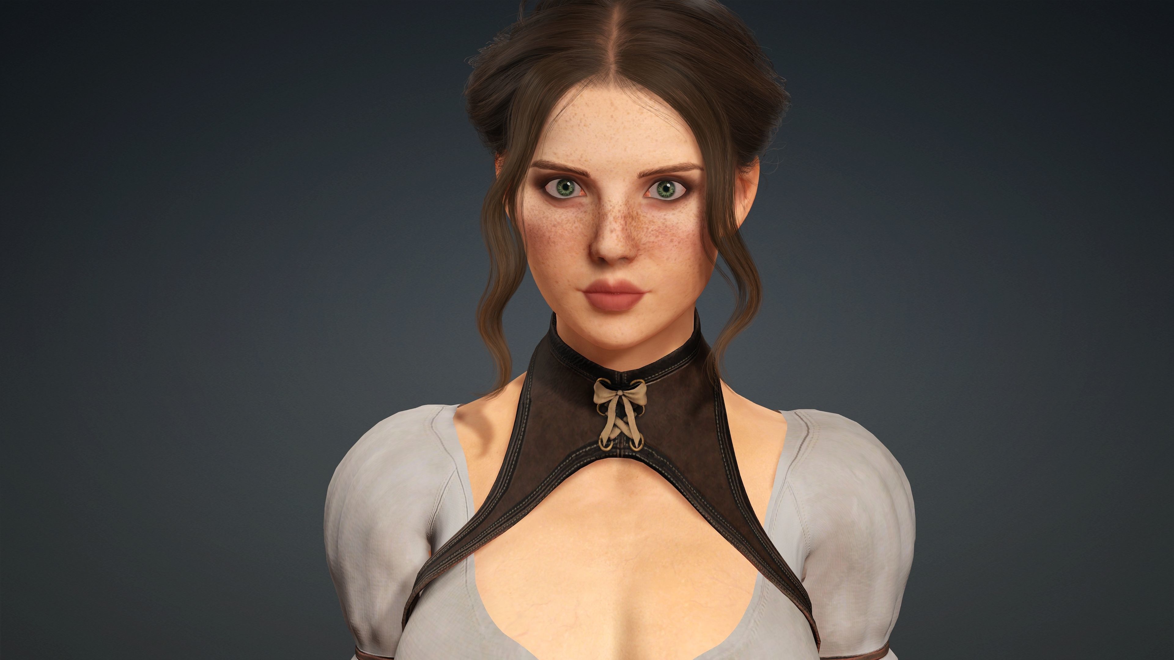 Sexy Character - Fully Rigged 3D model Low-poly 3D model_1