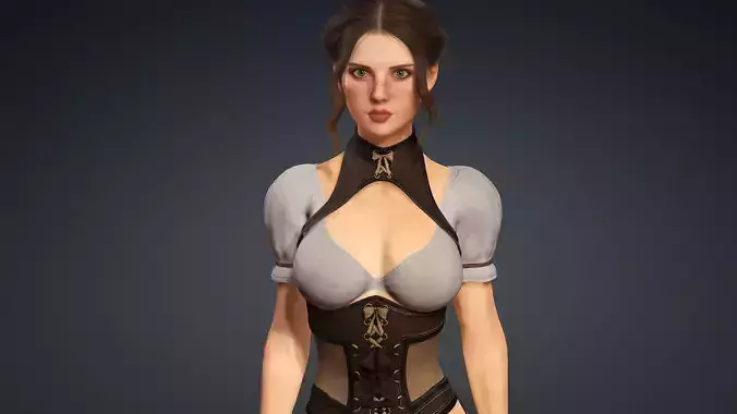 Sexy Character - Fully Rigged 3D model