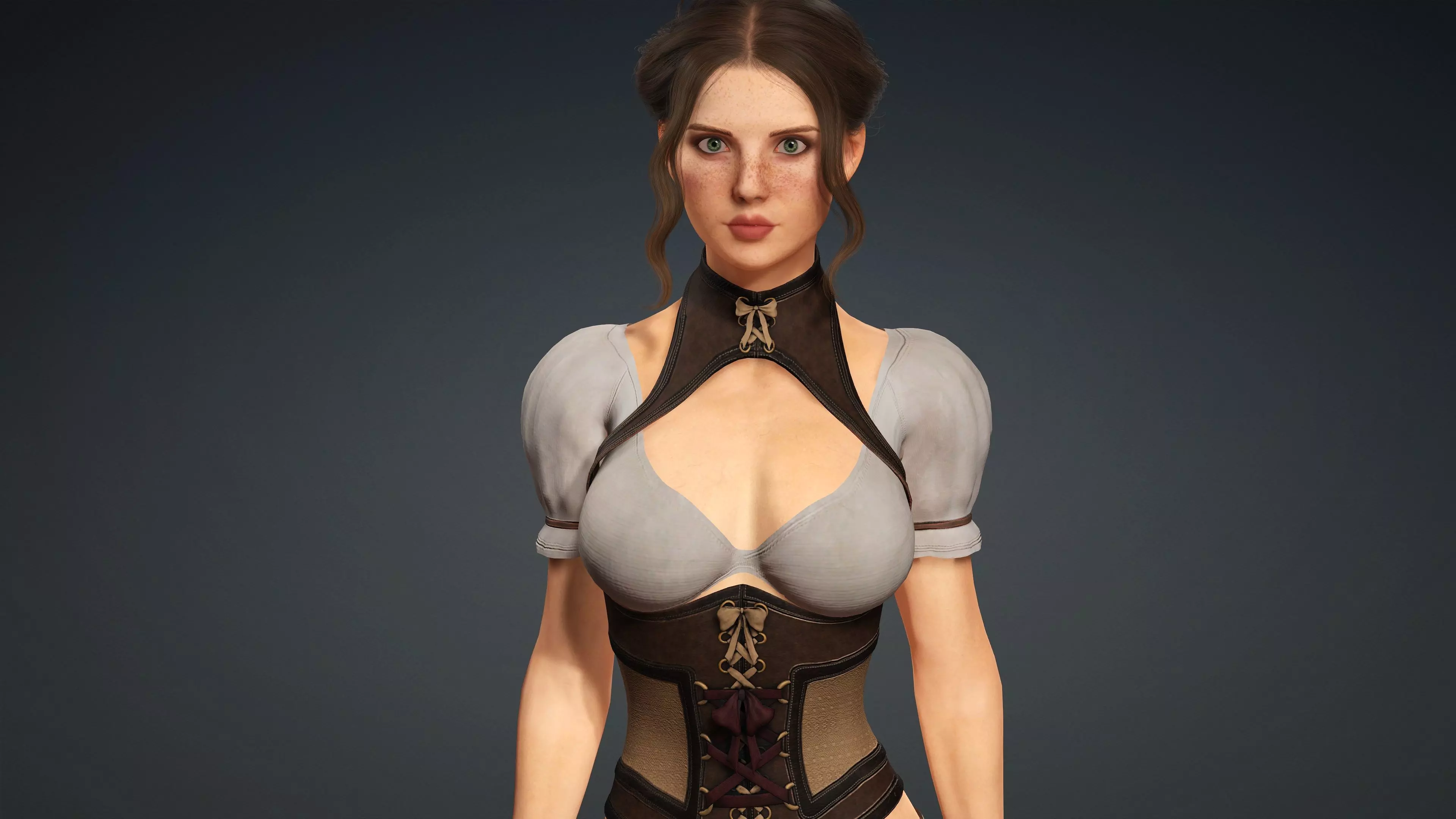 Sexy Character - Fully Rigged 3D model Low-poly 3D model_0