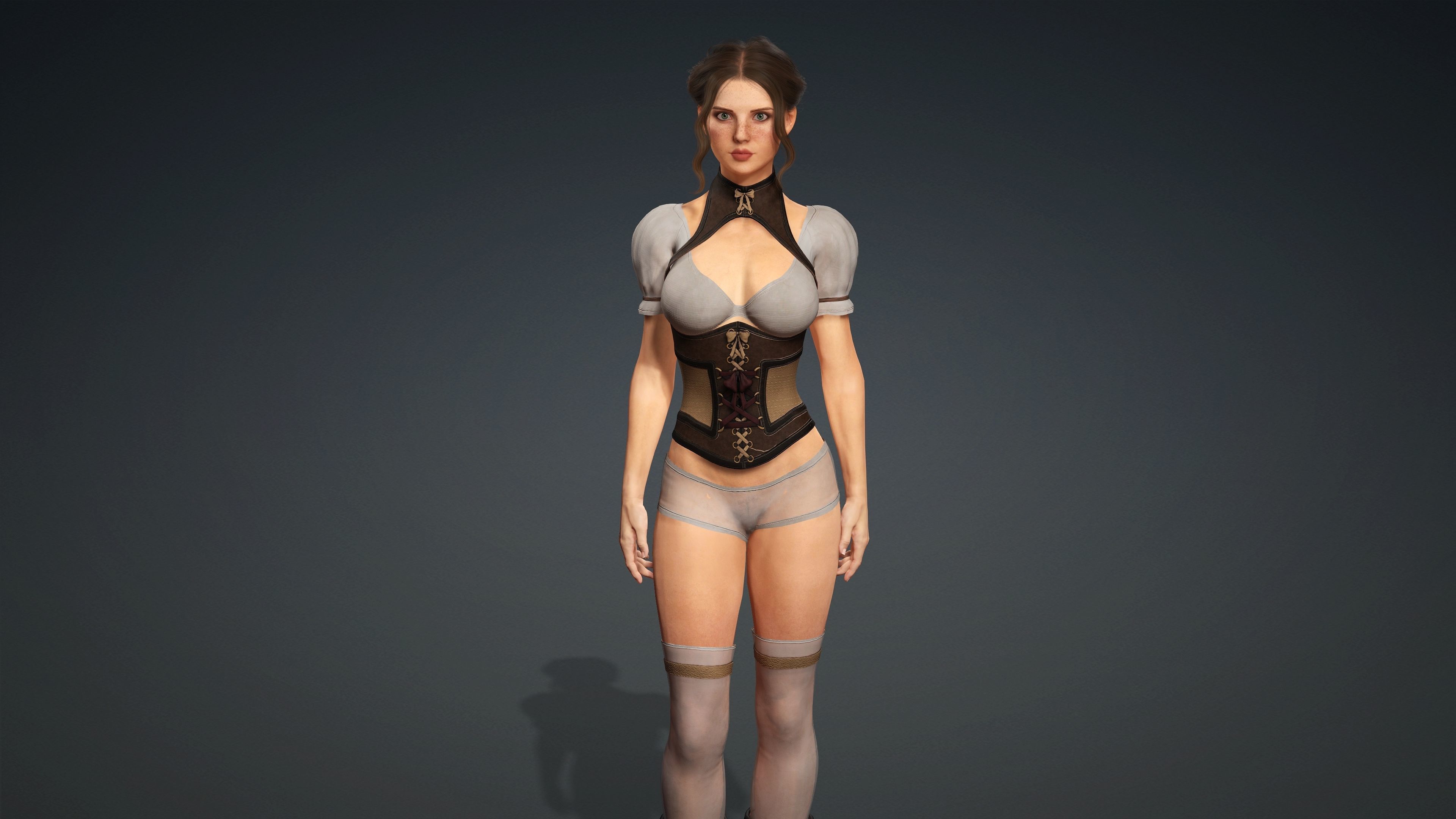 Sexy Character - Fully Rigged 3D model Low-poly 3D model_3