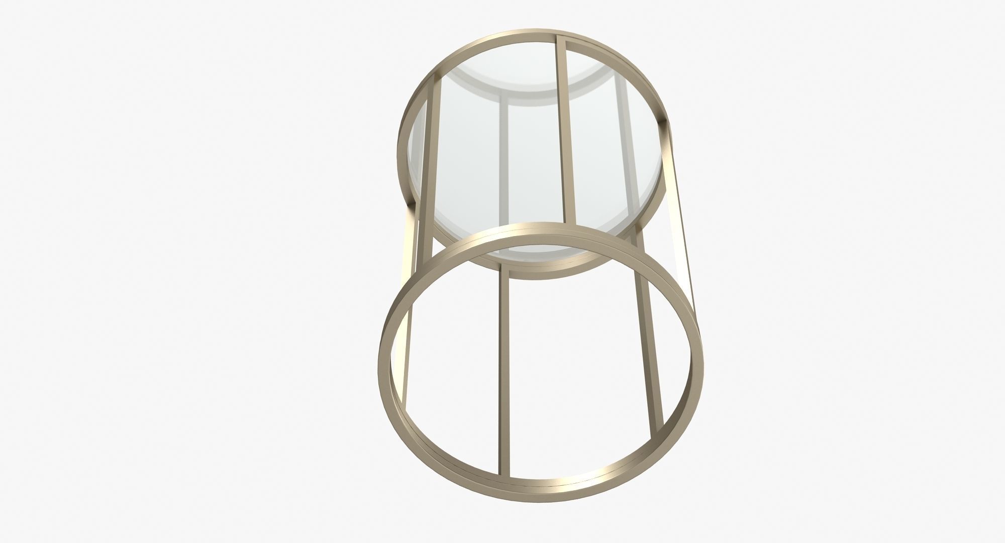 Baker No 7858 Martini Table Low-poly 3D model_4