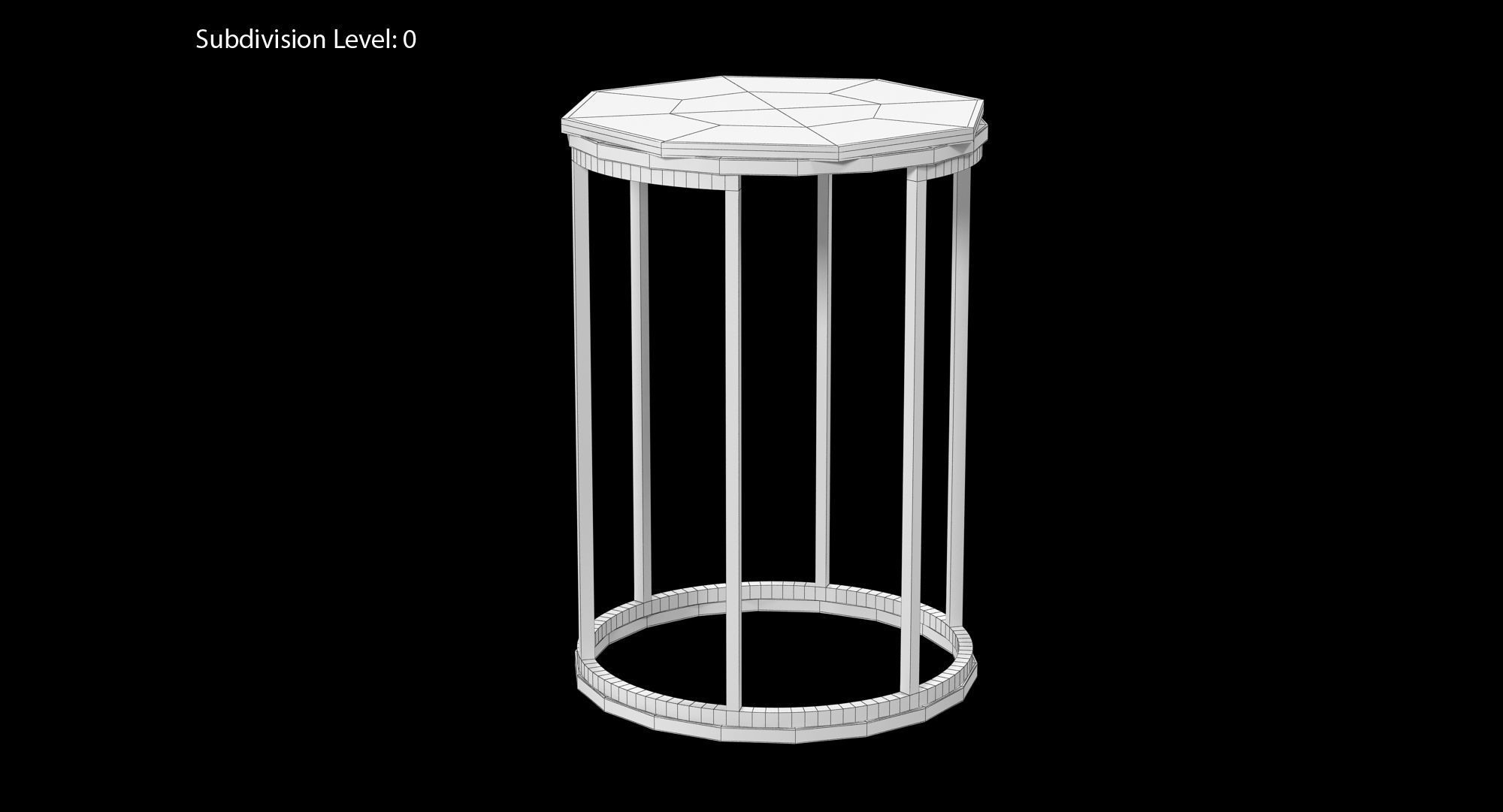 Baker No 7858 Martini Table Low-poly 3D model_17