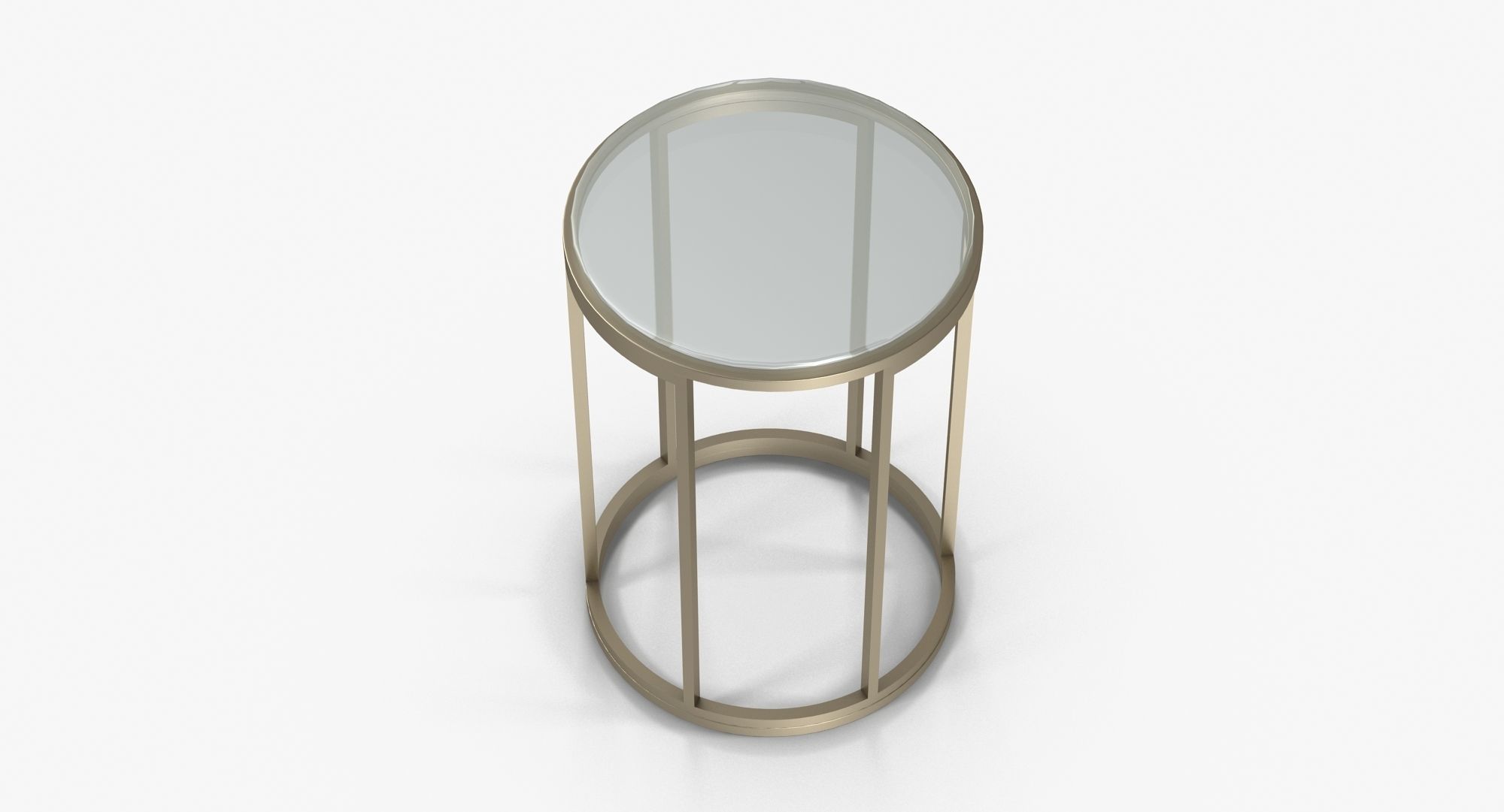 Baker No 7858 Martini Table Low-poly 3D model_2
