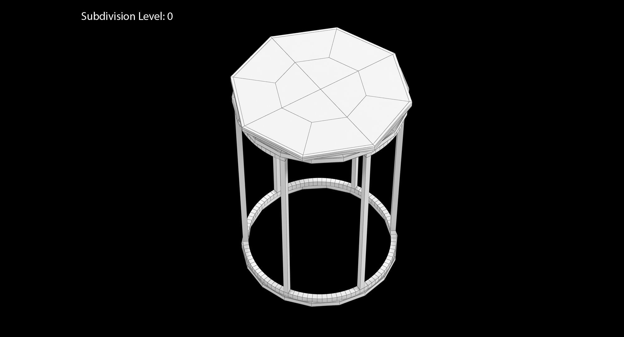 Baker No 7858 Martini Table Low-poly 3D model_19