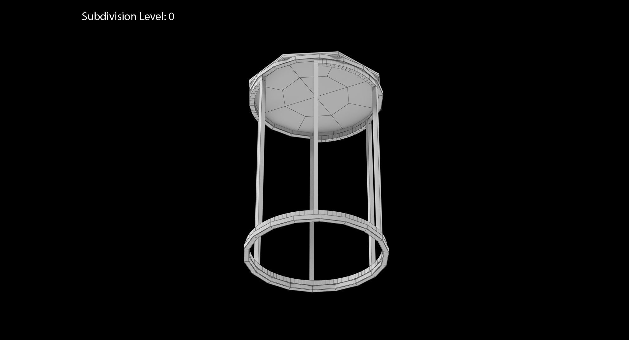 Baker No 7858 Martini Table Low-poly 3D model_25