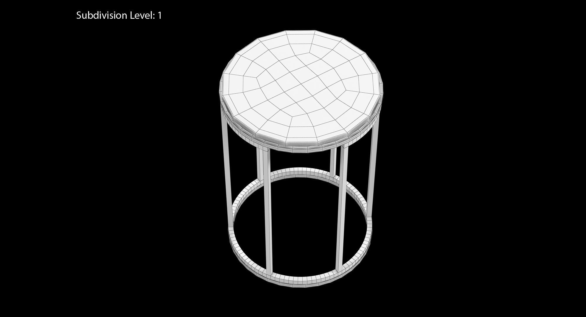 Baker No 7858 Martini Table Low-poly 3D model_20