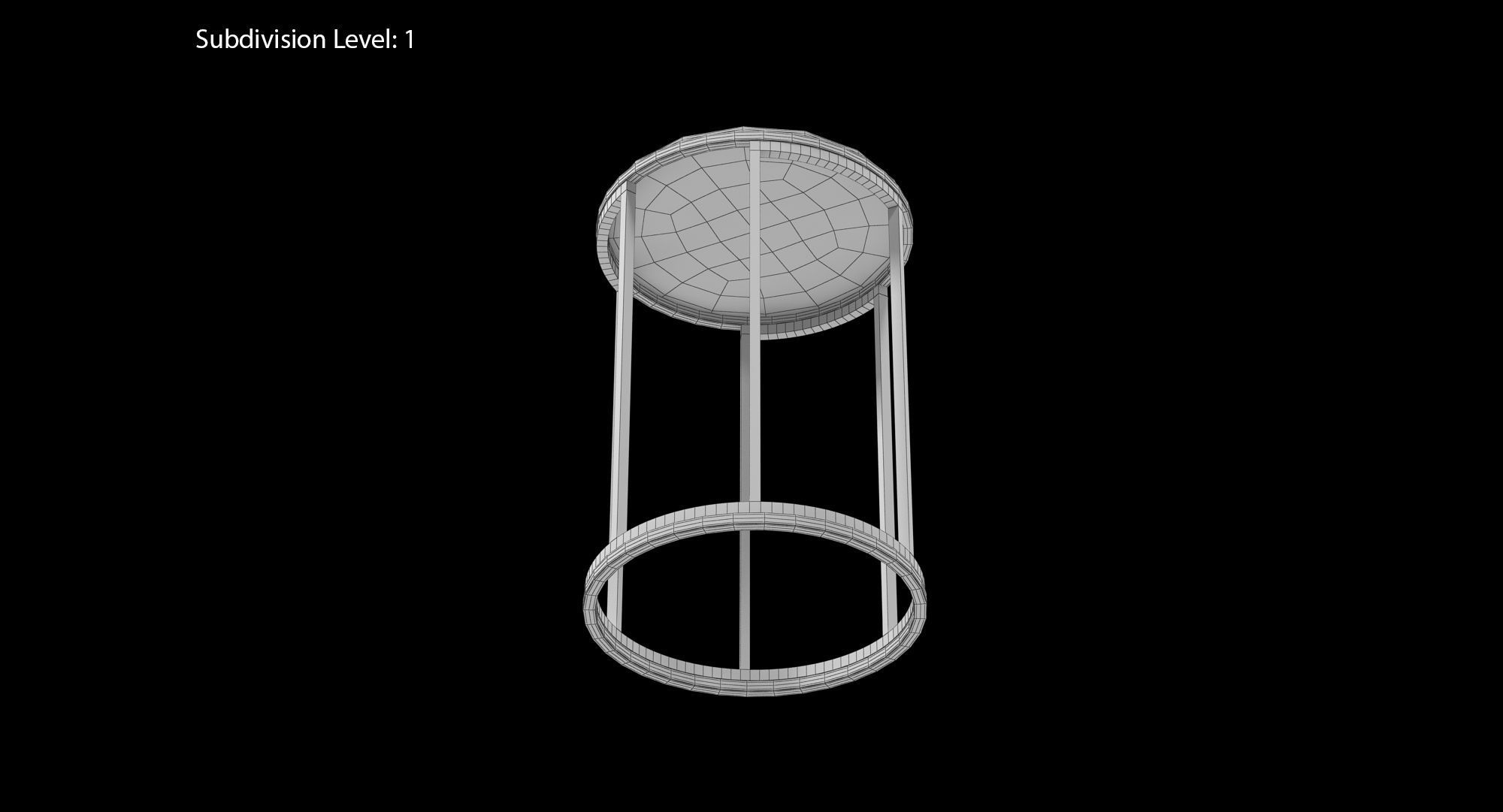 Baker No 7858 Martini Table Low-poly 3D model_26