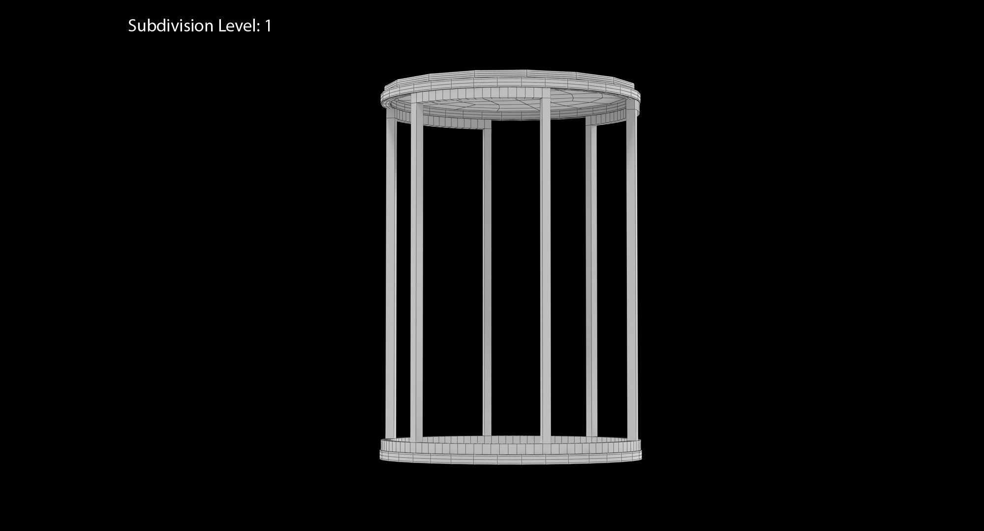 Baker No 7858 Martini Table Low-poly 3D model_22