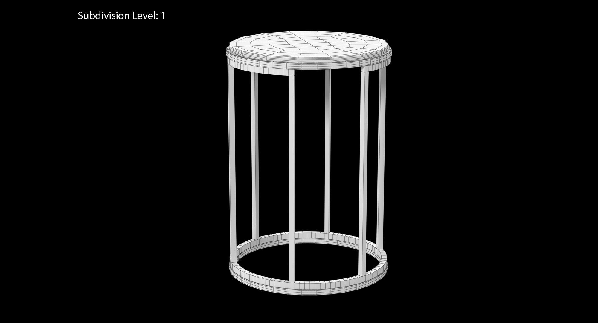 Baker No 7858 Martini Table Low-poly 3D model_18