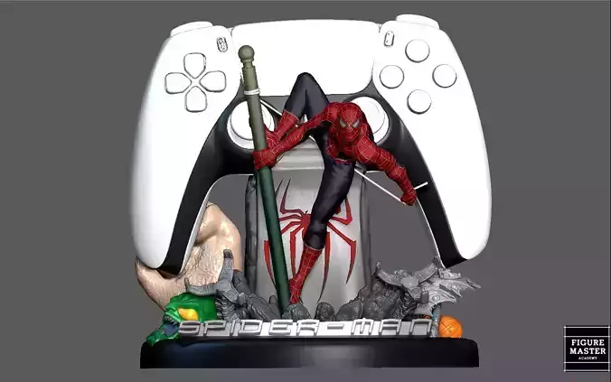 SPIDERMAN TOBEY MCGUIRE PS4 PS5 CONTROLLER HOLDER SAM RAIMI 3D print model