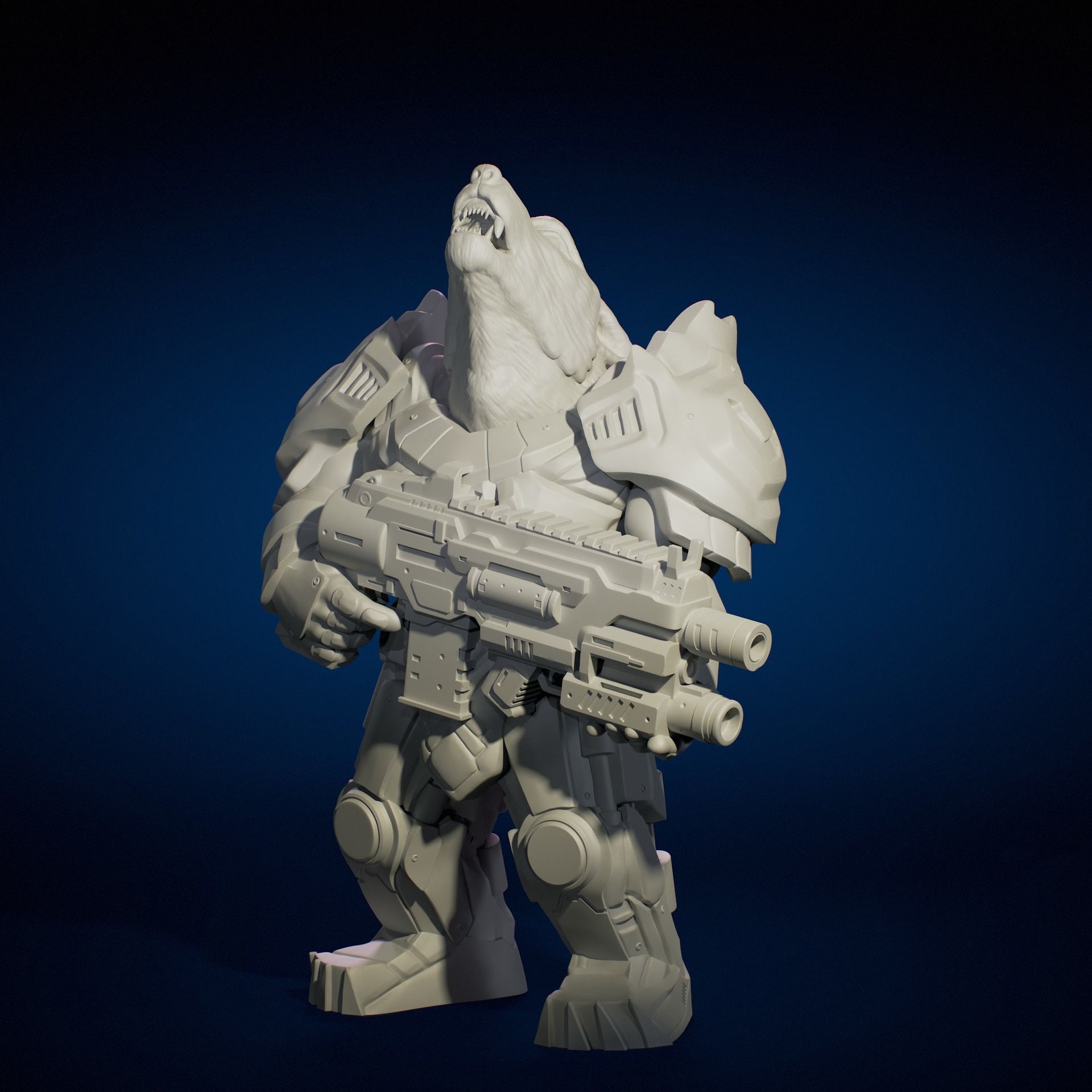 WOLF FROM FUTURE ANIMALS SQUAD 3D print model_1