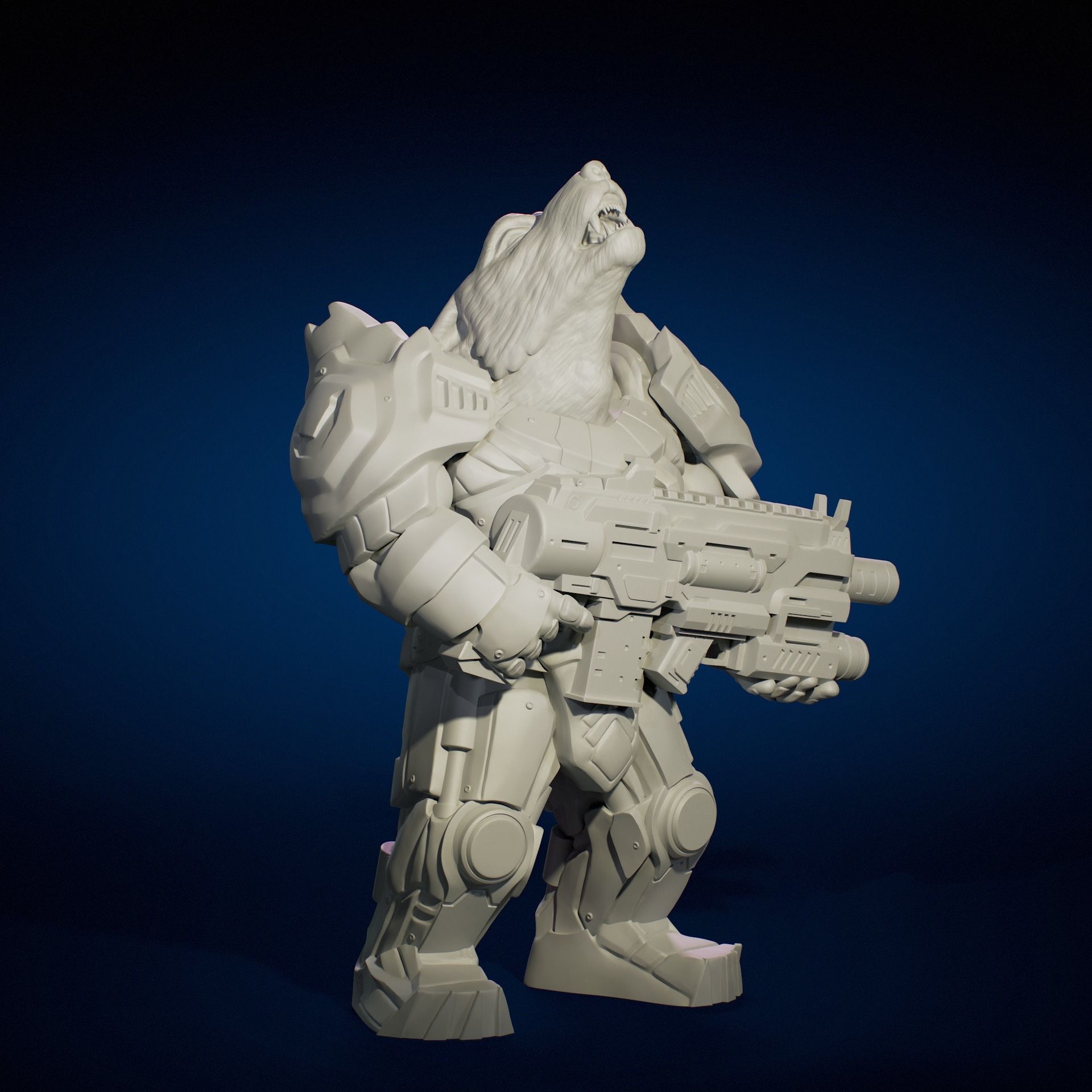 WOLF FROM FUTURE ANIMALS SQUAD 3D print model_2
