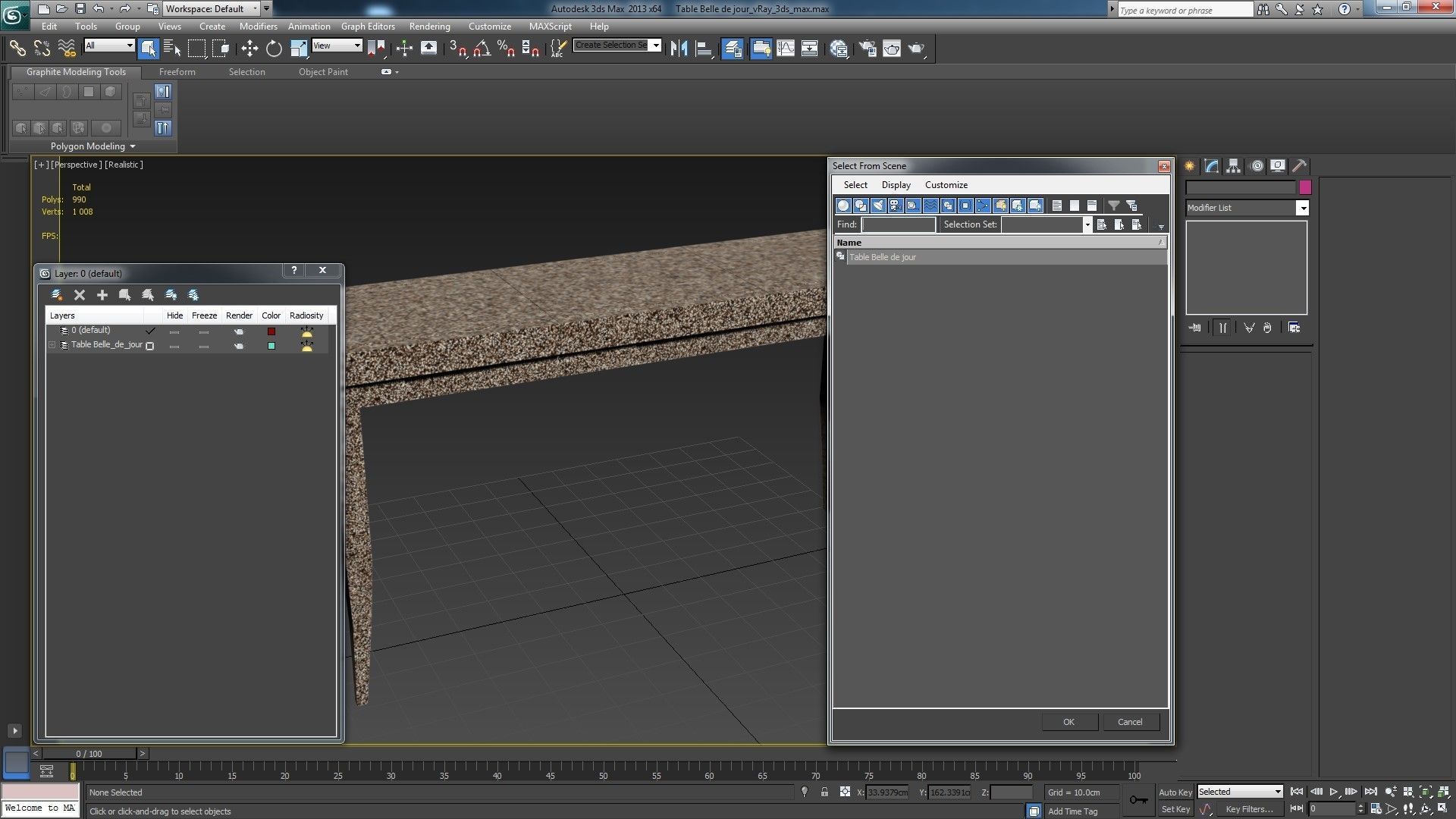 Elitis Belle De Jour Table Low-poly 3D model_28
