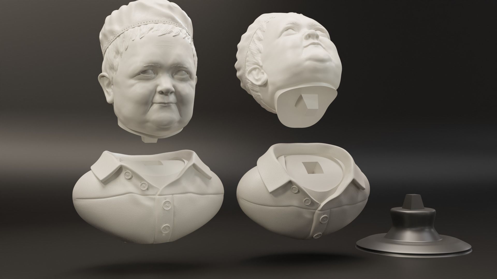HASBULLA BUST 3D print model_3