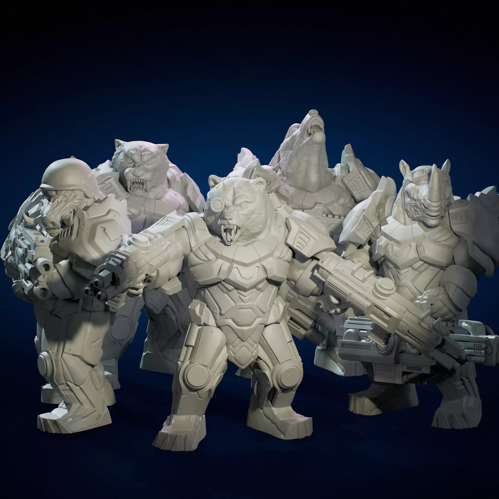 FUTURE ANIMALS SQUAD 3D print model_0