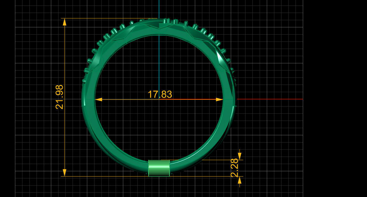 Multi-line-ring 3D print model_18