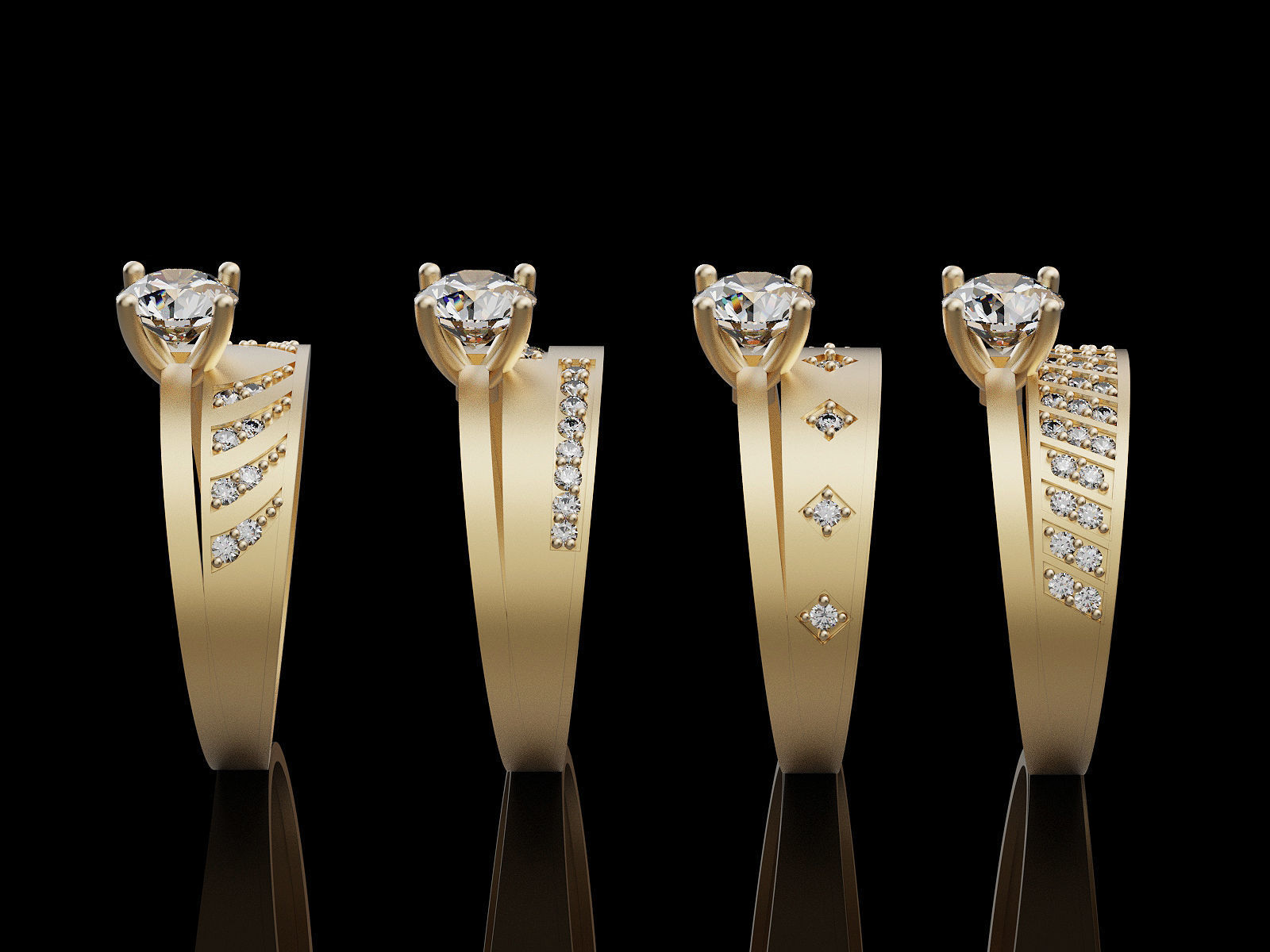 Lux ring silver gold sterling printable jewelry 3D model 3D print model_1