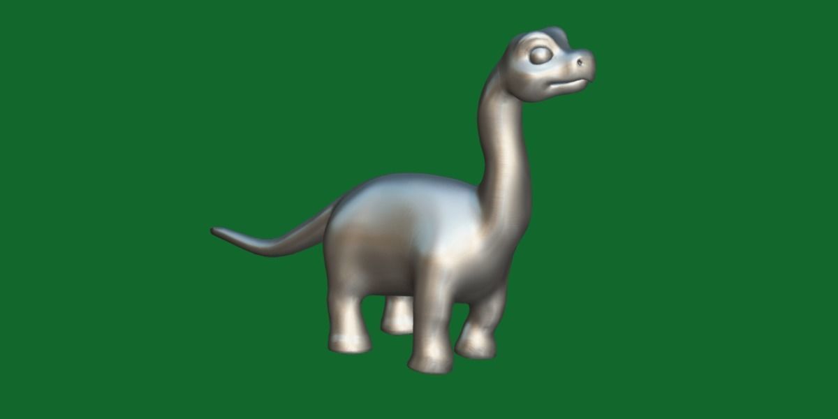 Brachiosaurus Baby Dinosaur Low-poly 3D model_15